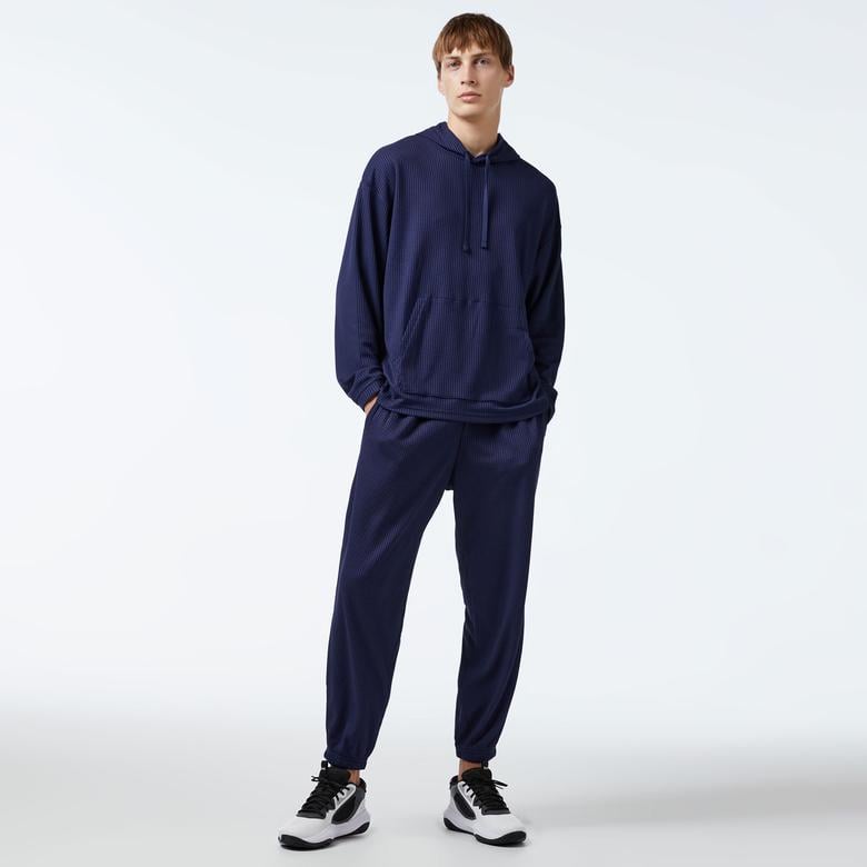 Under Armour Rival Waffle Erkek Lacivert Hoodie