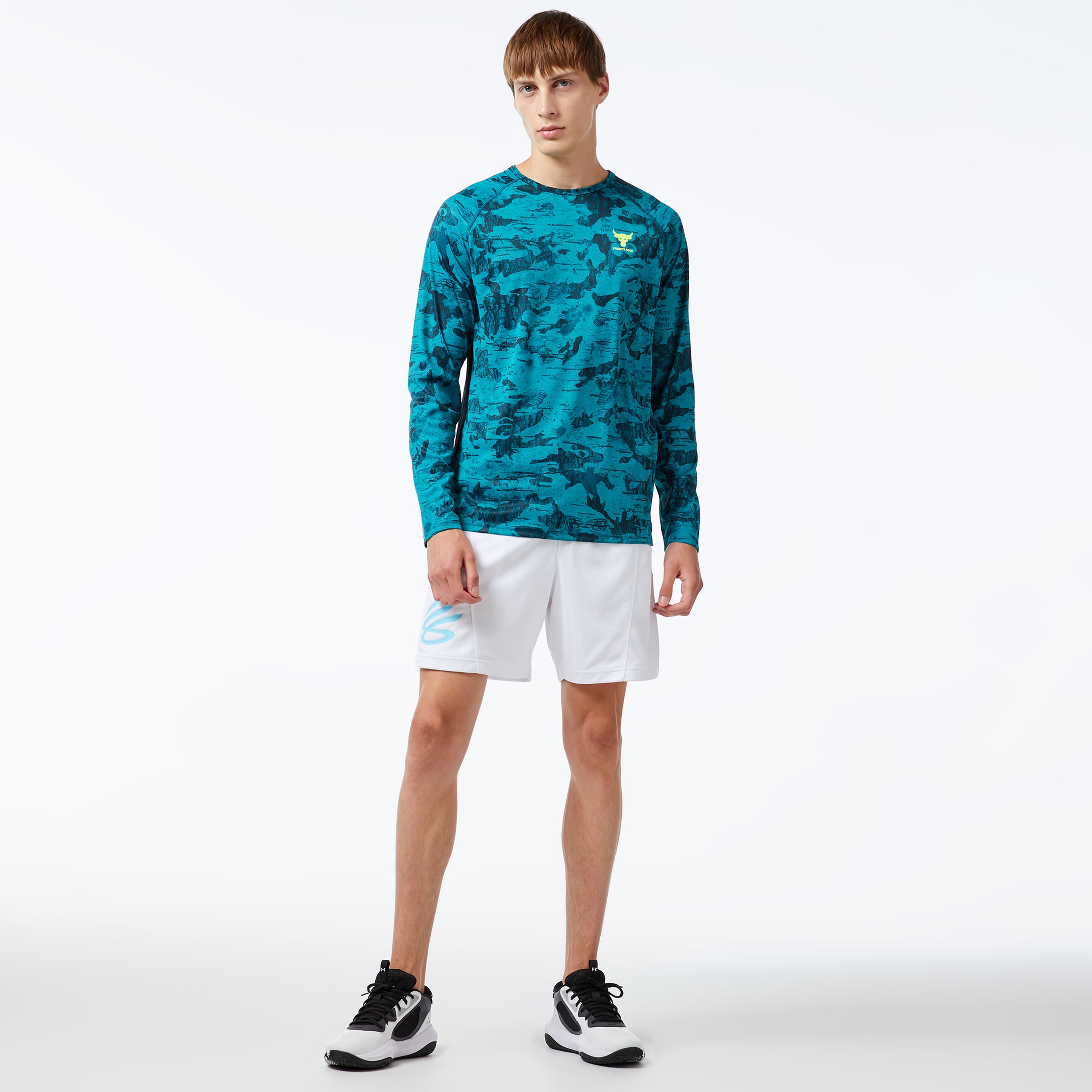 Under Armour Pjt Rck isochill Ls Erkek Mavi T-Shirt
