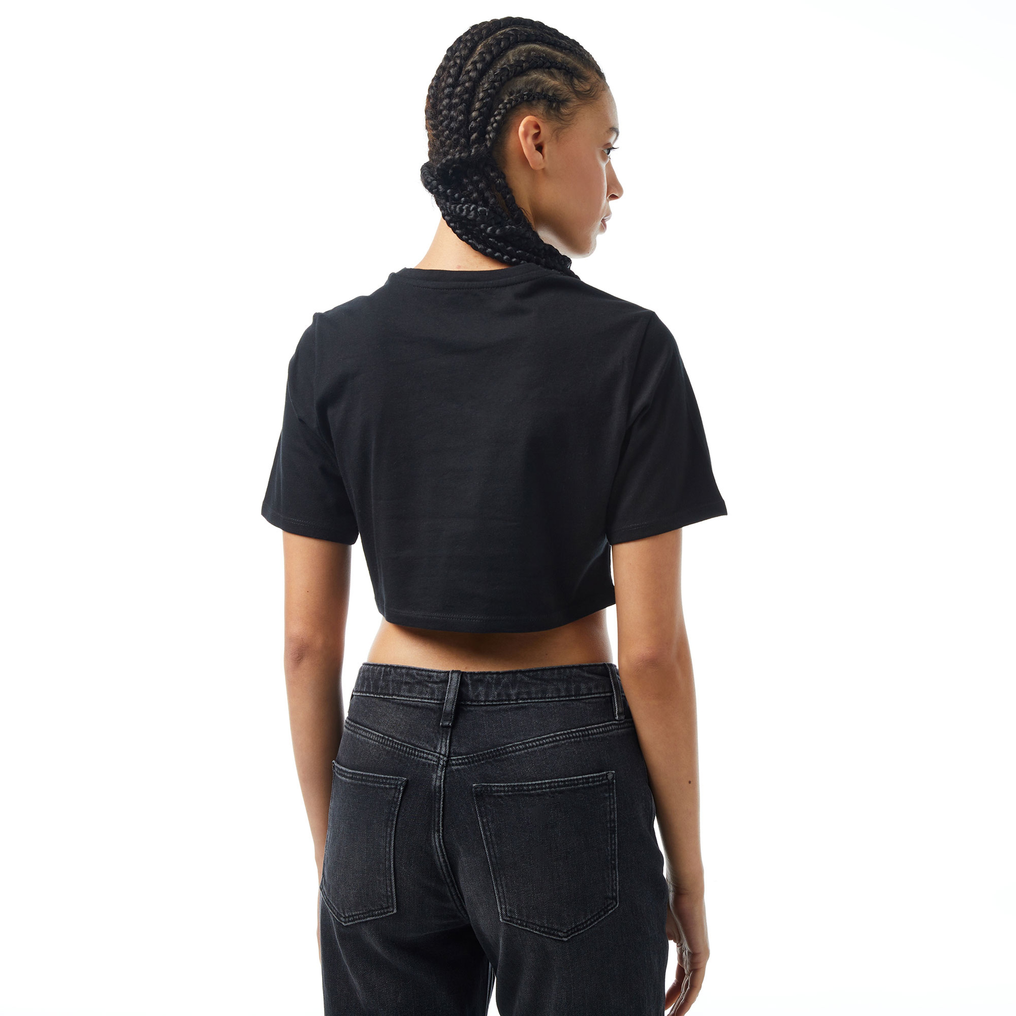 Vans Growing ideas Crew Crop ii Kadın Siyah T-Shirt