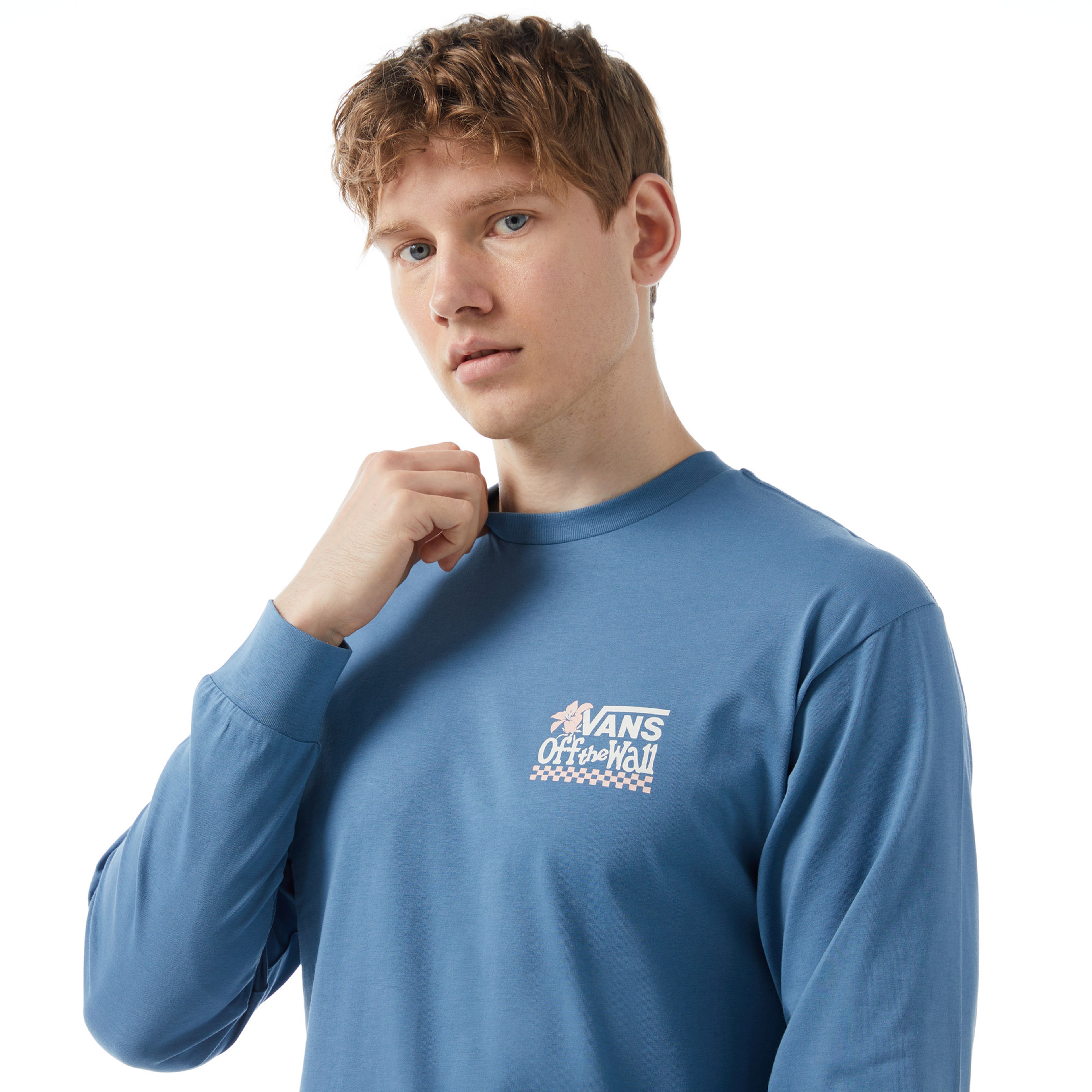 Vans Petal And Pest Ls Erkek Mavi T-Shirt