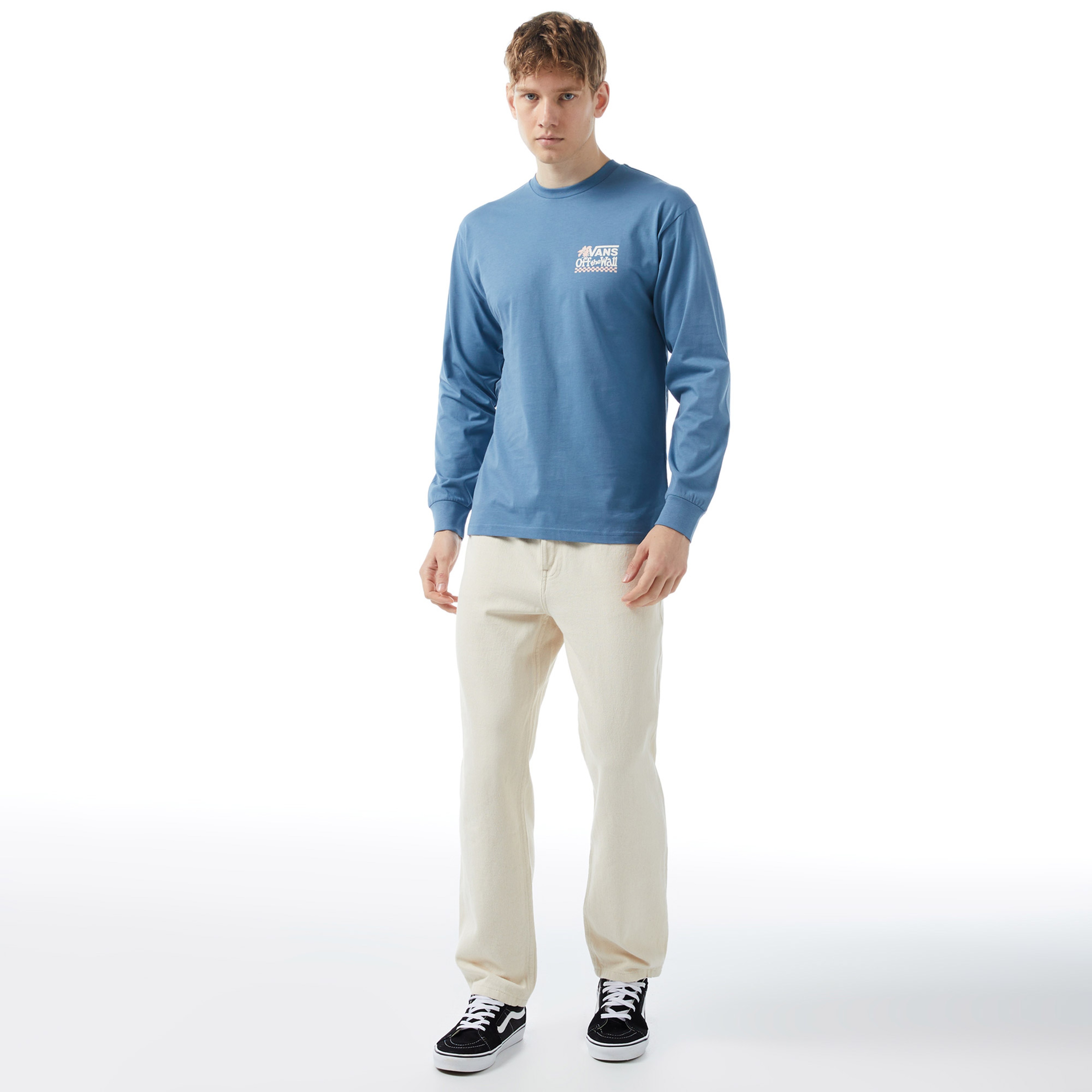 Vans Petal And Pest Ls Erkek Mavi T-Shirt