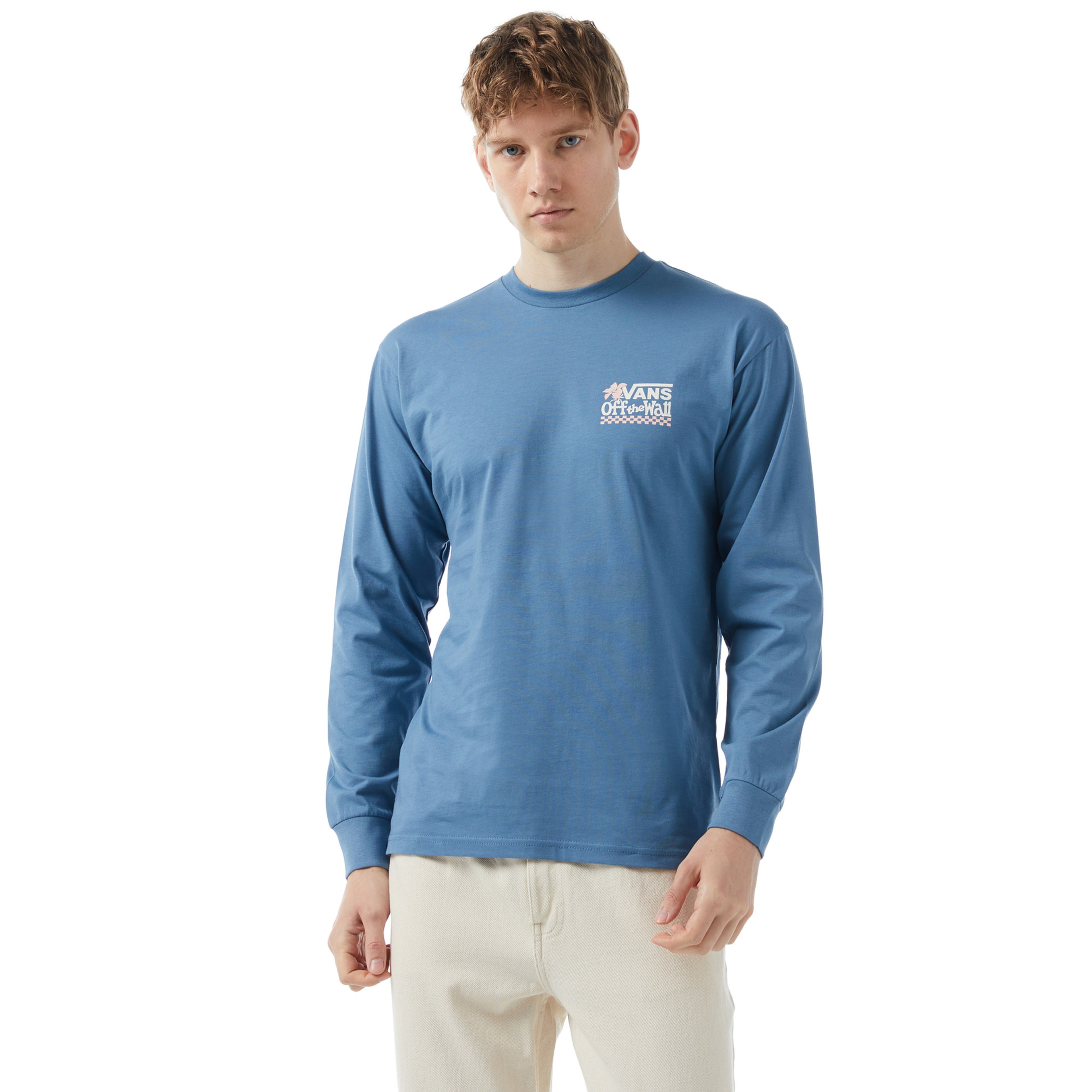 Vans Petal And Pest Ls Erkek Mavi T-Shirt