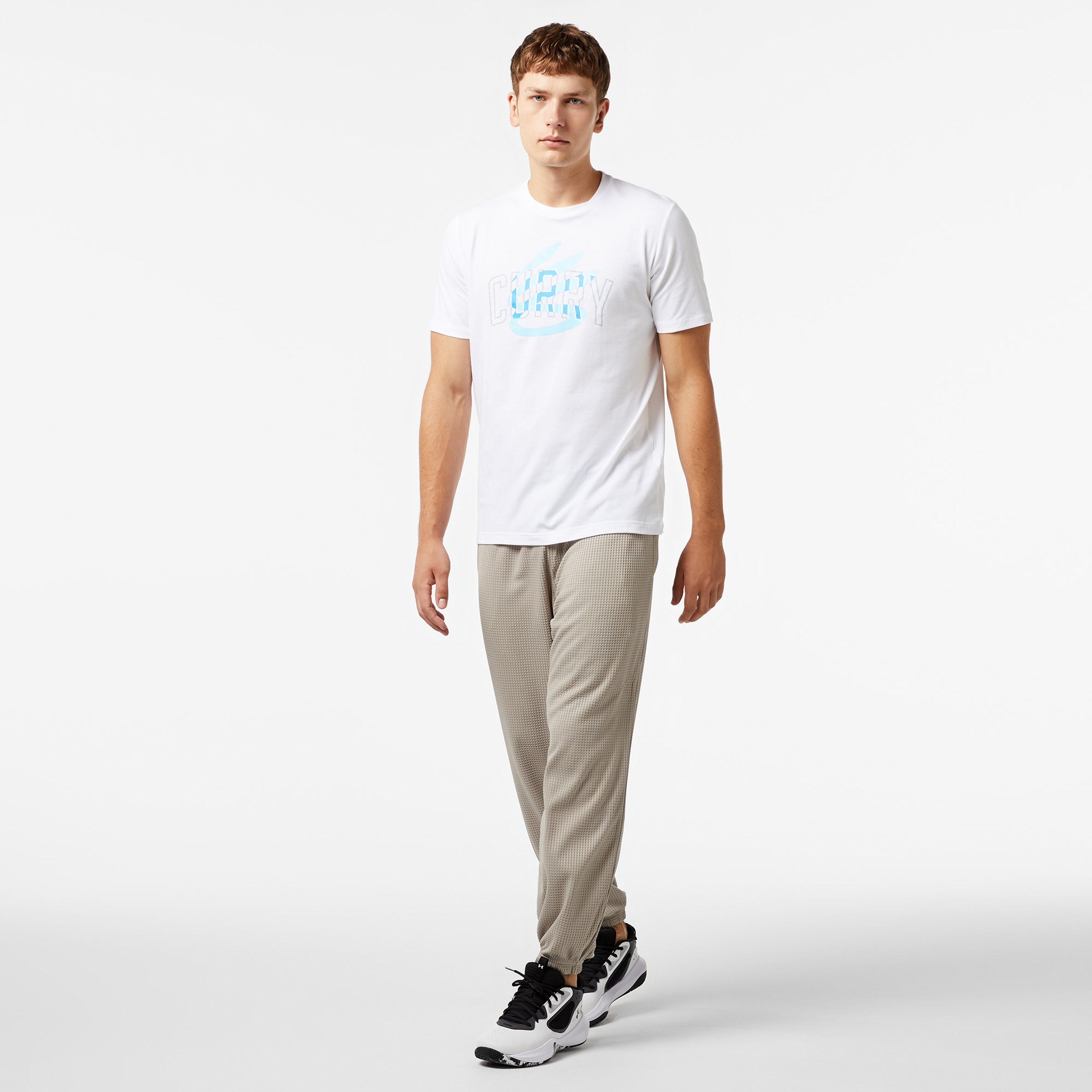 Under Armour Curry Champ Mindset Erkek Beyaz T-Shirt