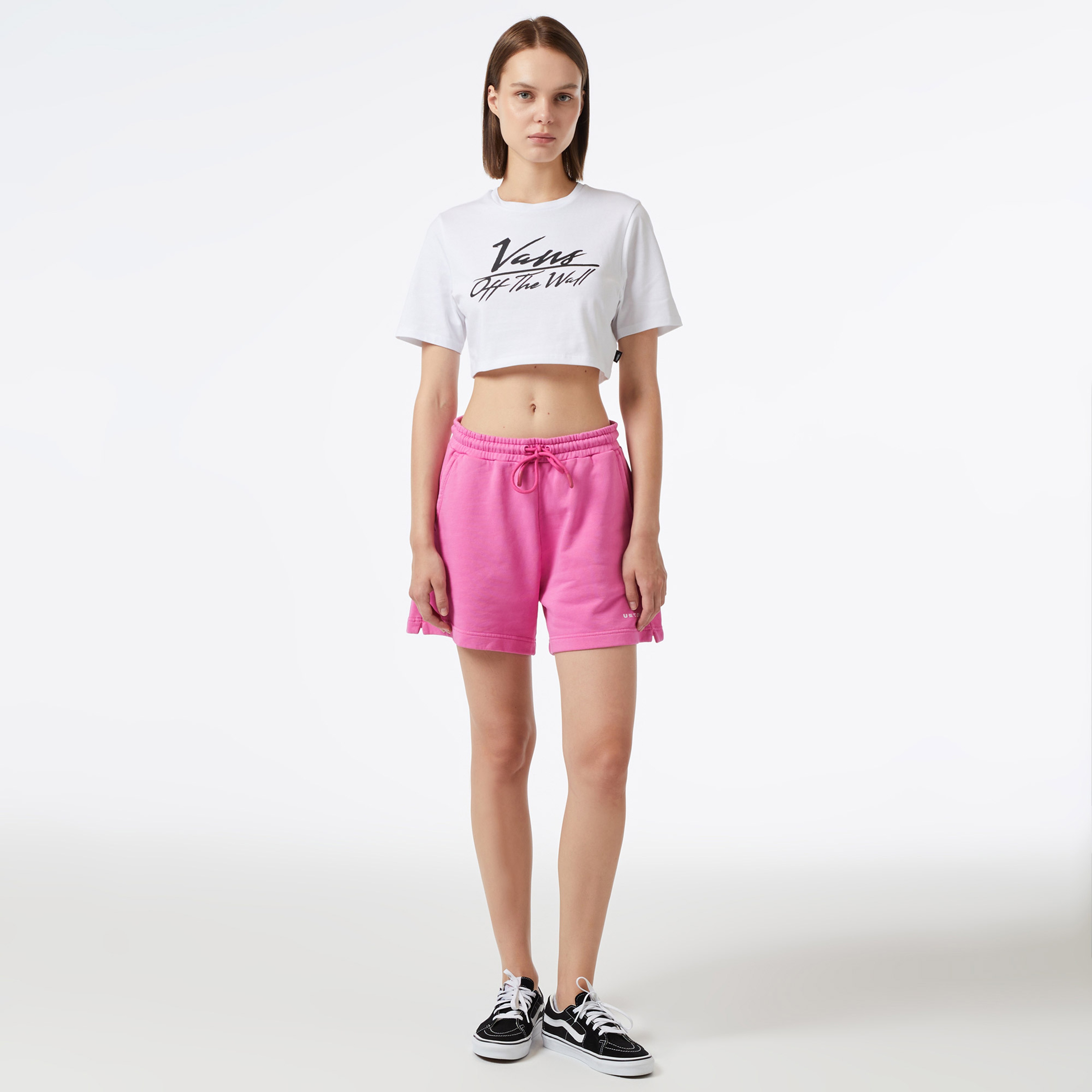 Vans Go Anyplace Crew Beyaz Crop T-Shirt