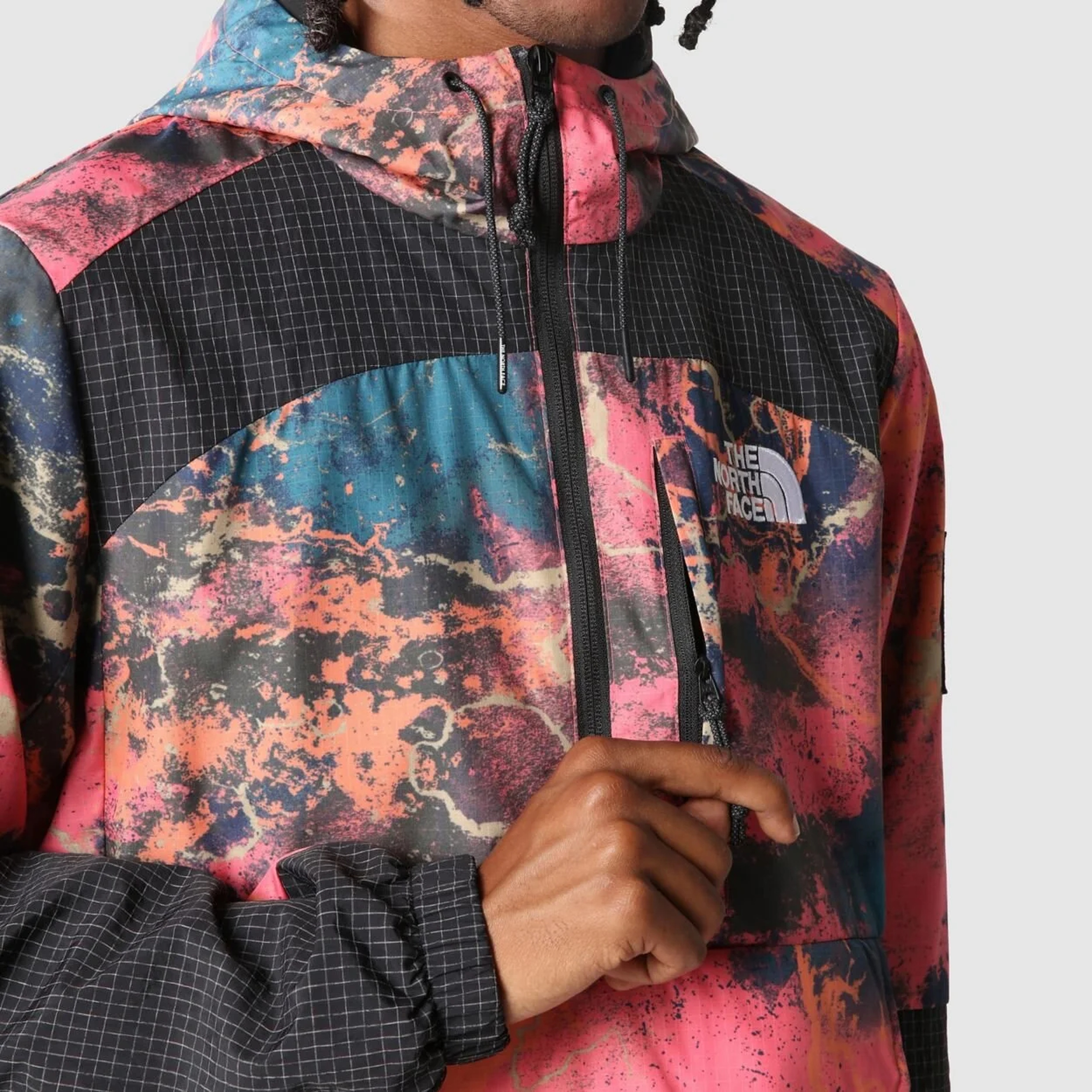 The North Face Convin Anorak All Over Print Erkek Pembe Ceket