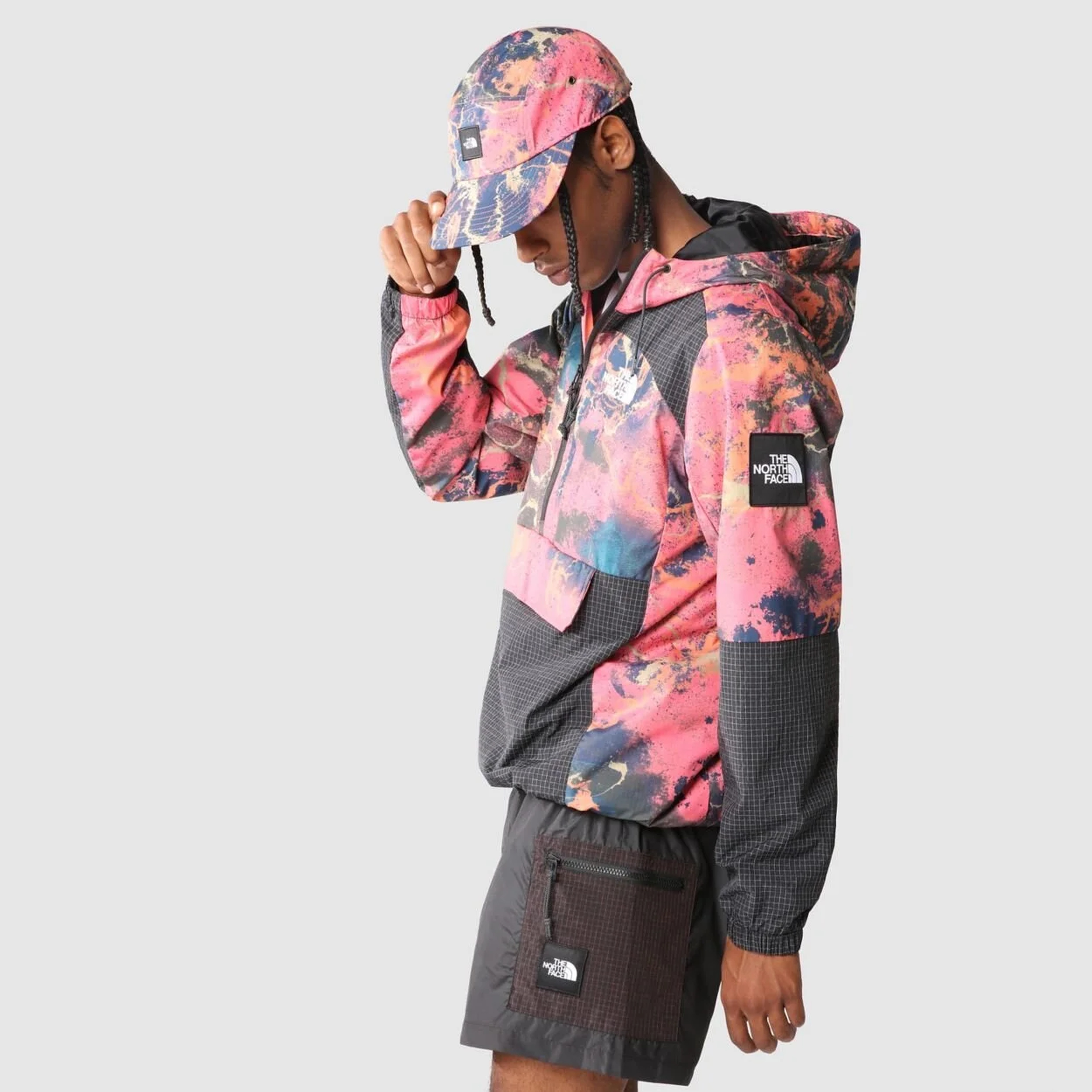 The North Face Convin Anorak All Over Print Erkek Pembe Ceket