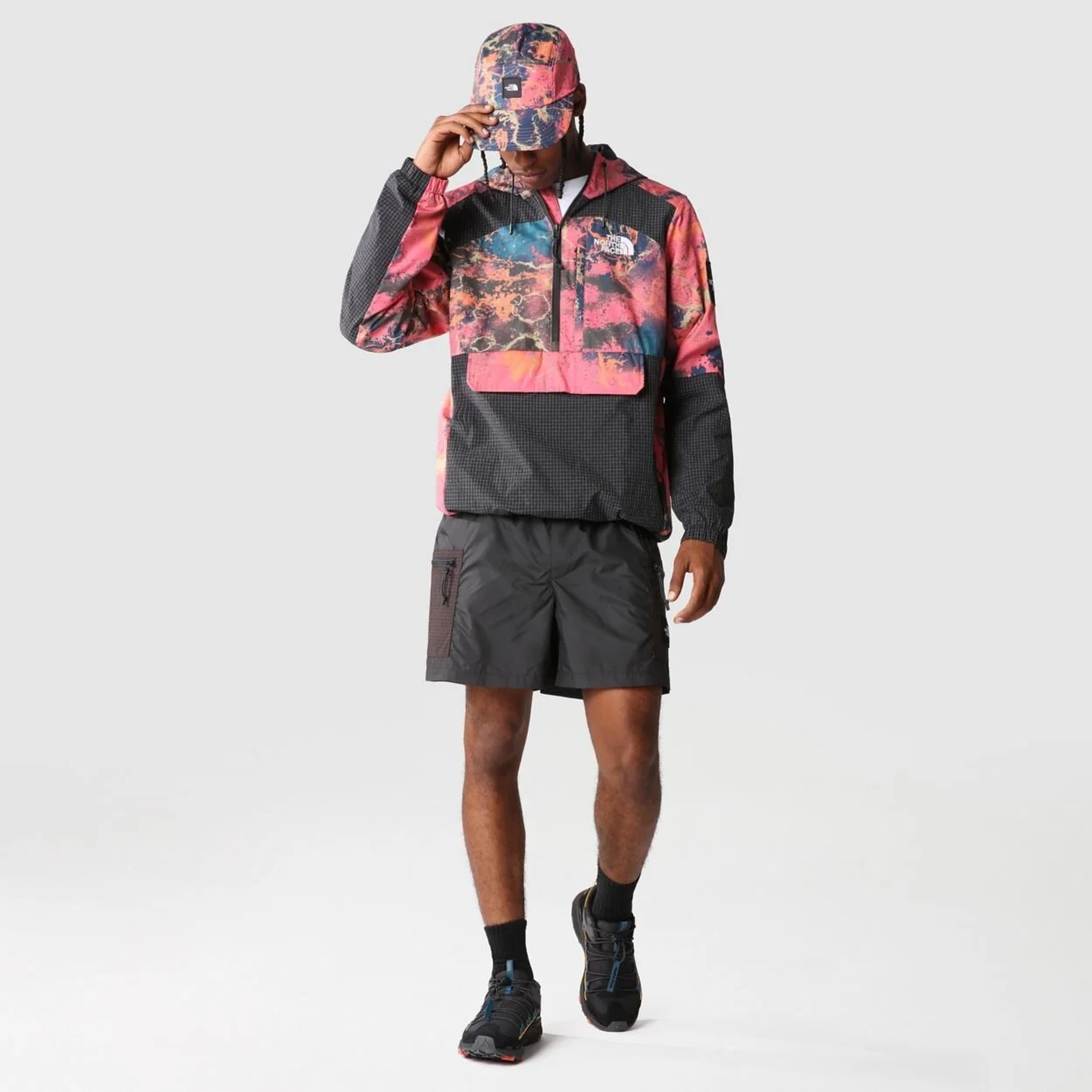 The North Face Convin Anorak All Over Print Erkek Pembe Ceket