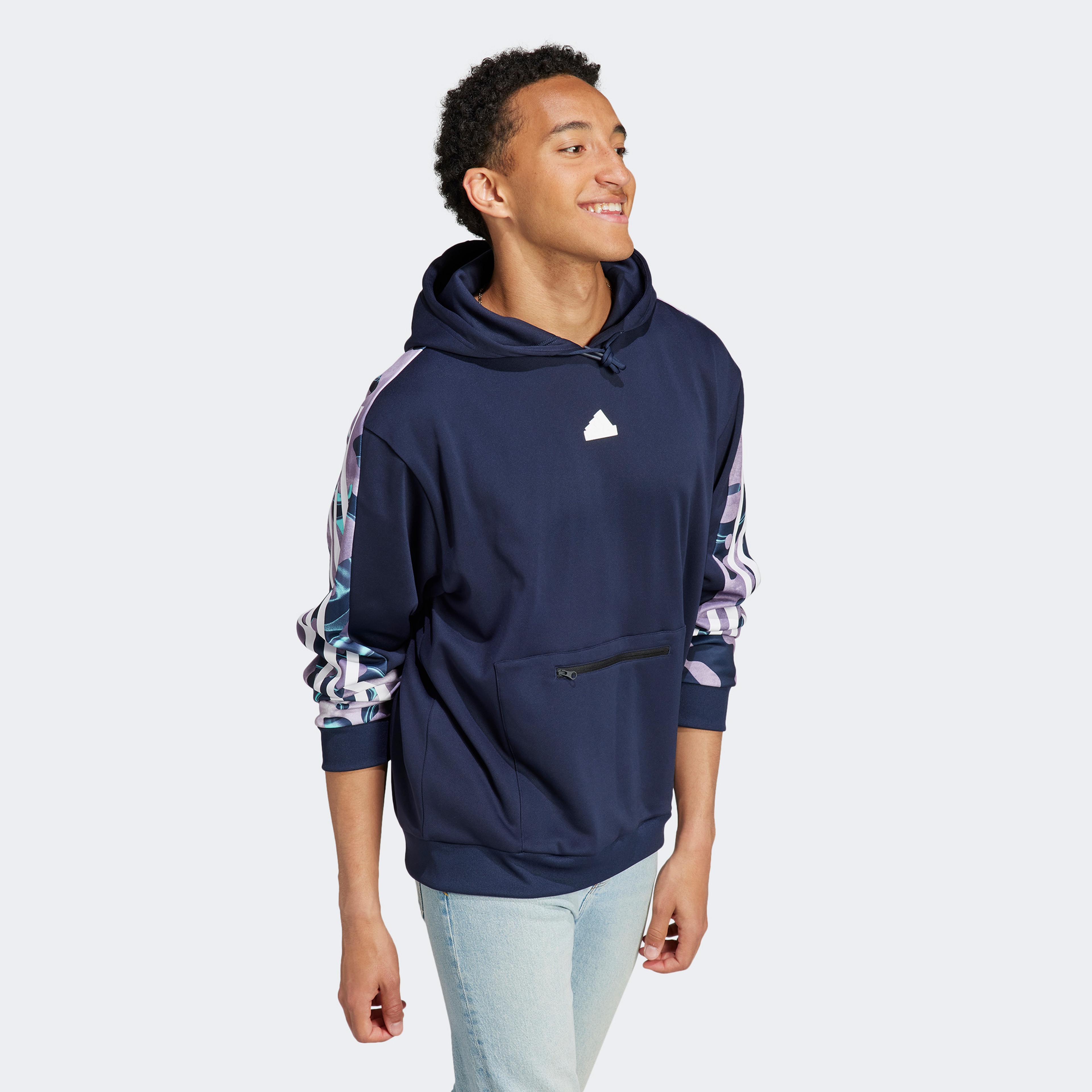 adidas Fi Aop Hd Q4 Erkek Lacivert HoodieXLIJ8848| Occasion