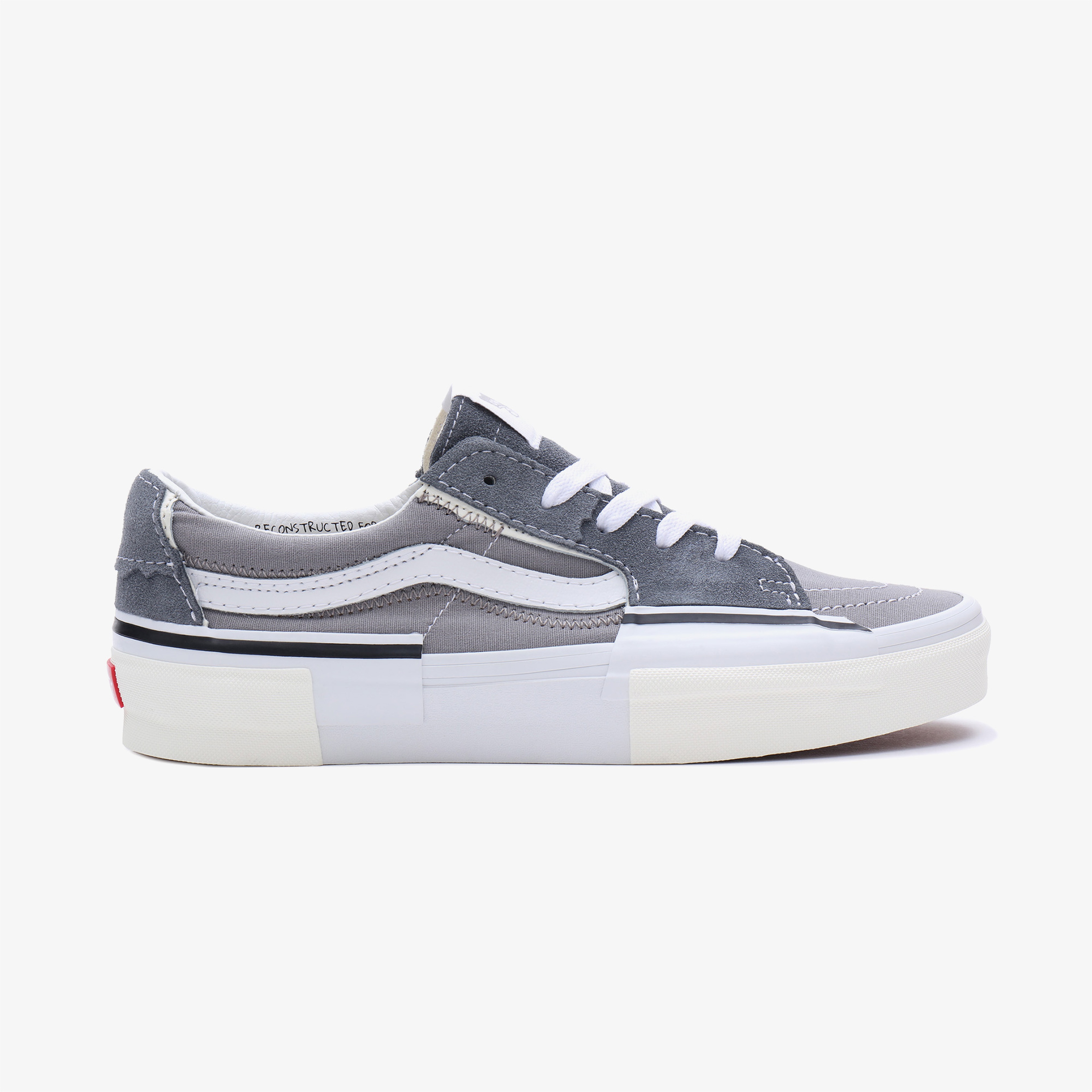 Vans Sk8-Low Reconstruct Unisex Gri Sneaker