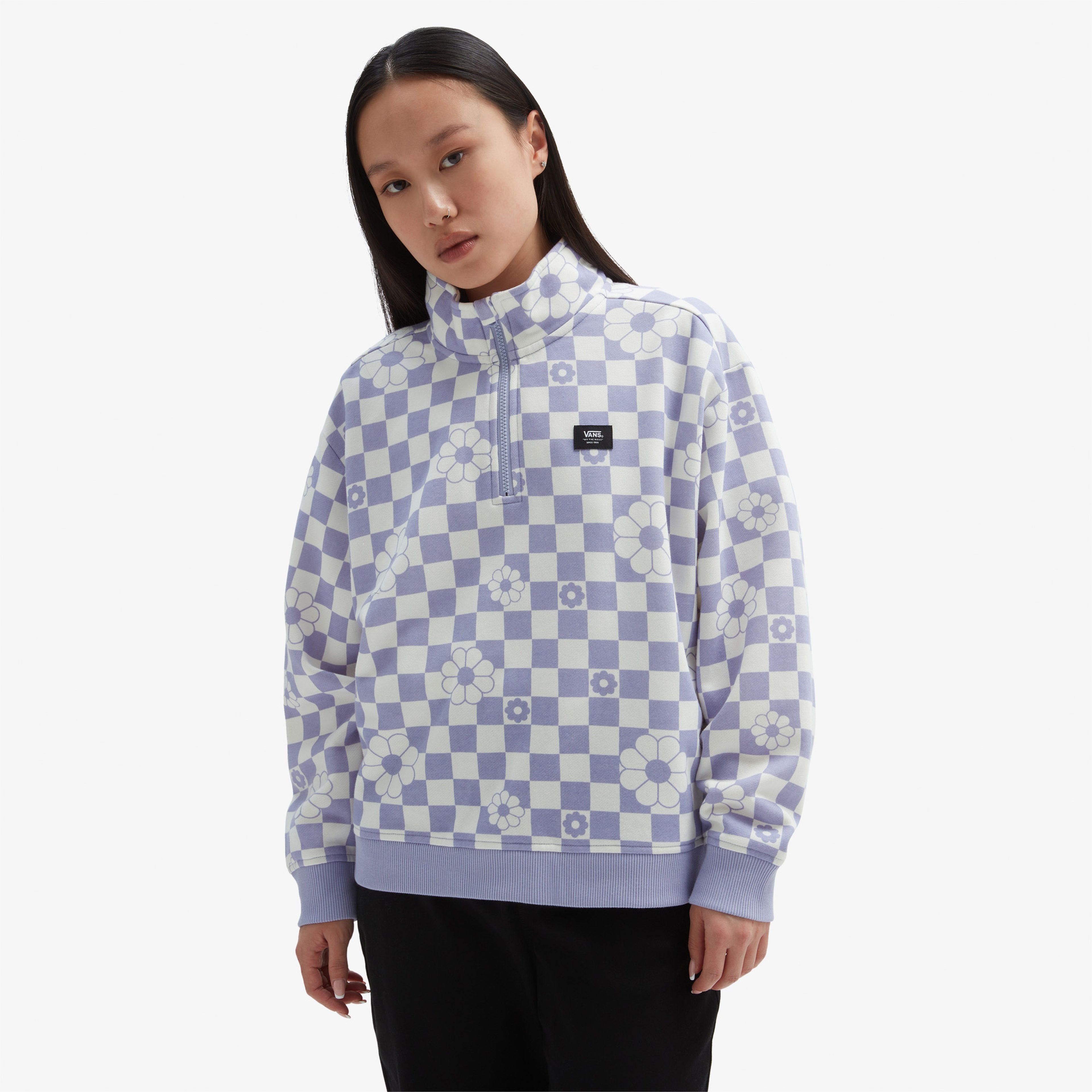 Vans Fairlands Mock Neck Fleece Kadın Mor Sweatshirt