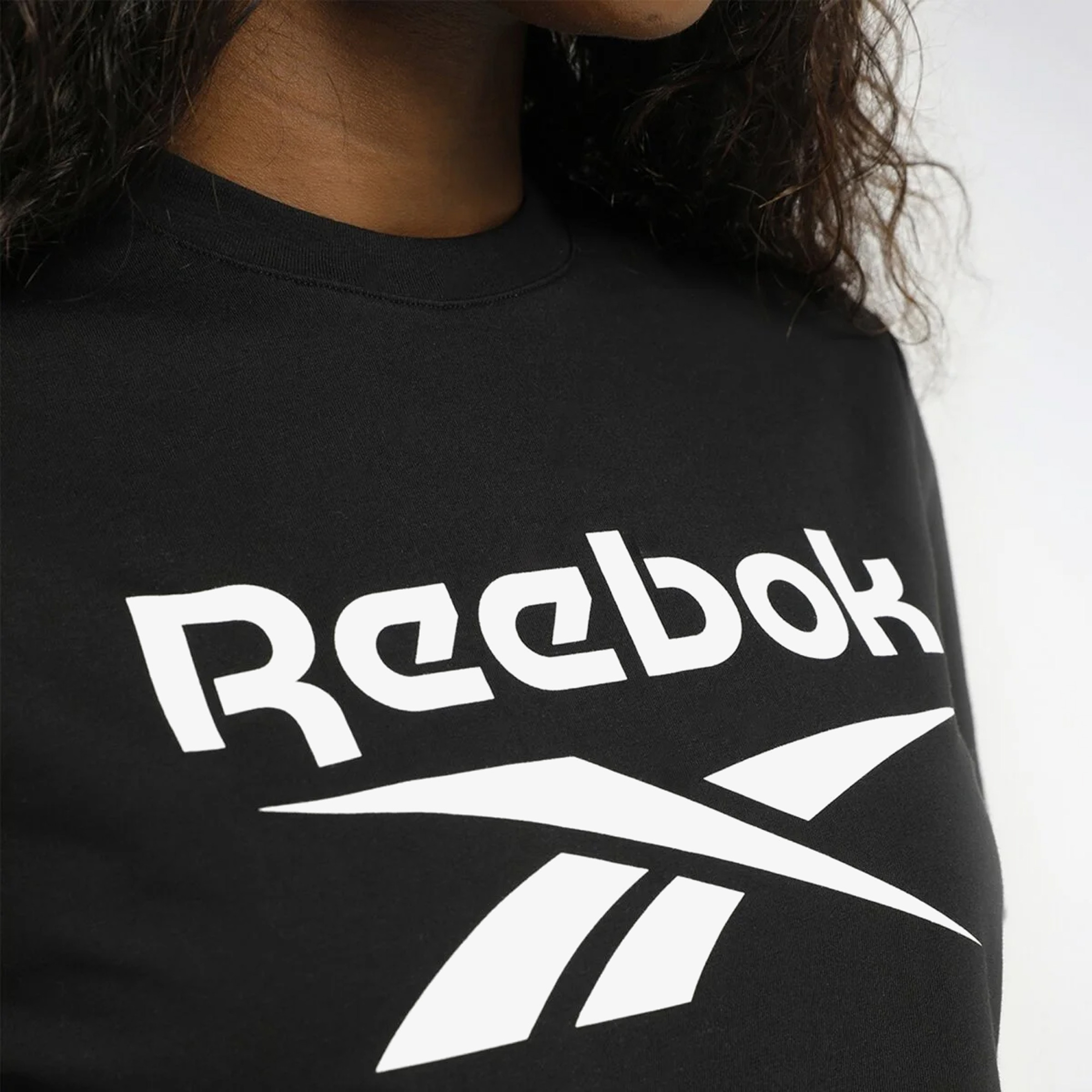 Reebok Id Kadın Siyah Crop T-Shirt