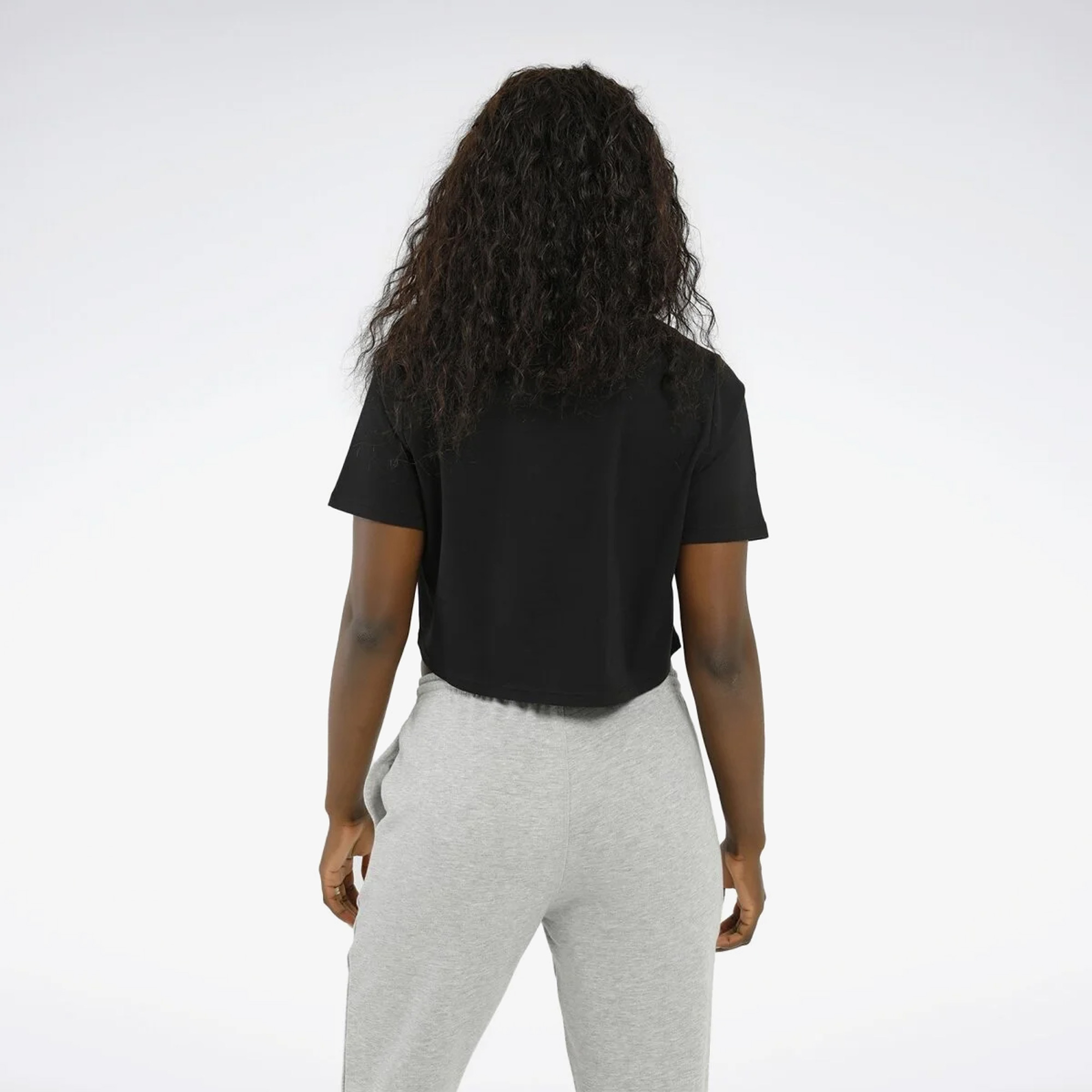 Reebok Id Kadın Siyah Crop T-Shirt