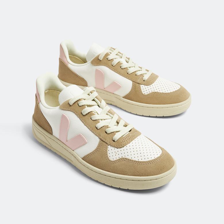 Veja V10 Chromefree Leather Kadın Bej Sneaker