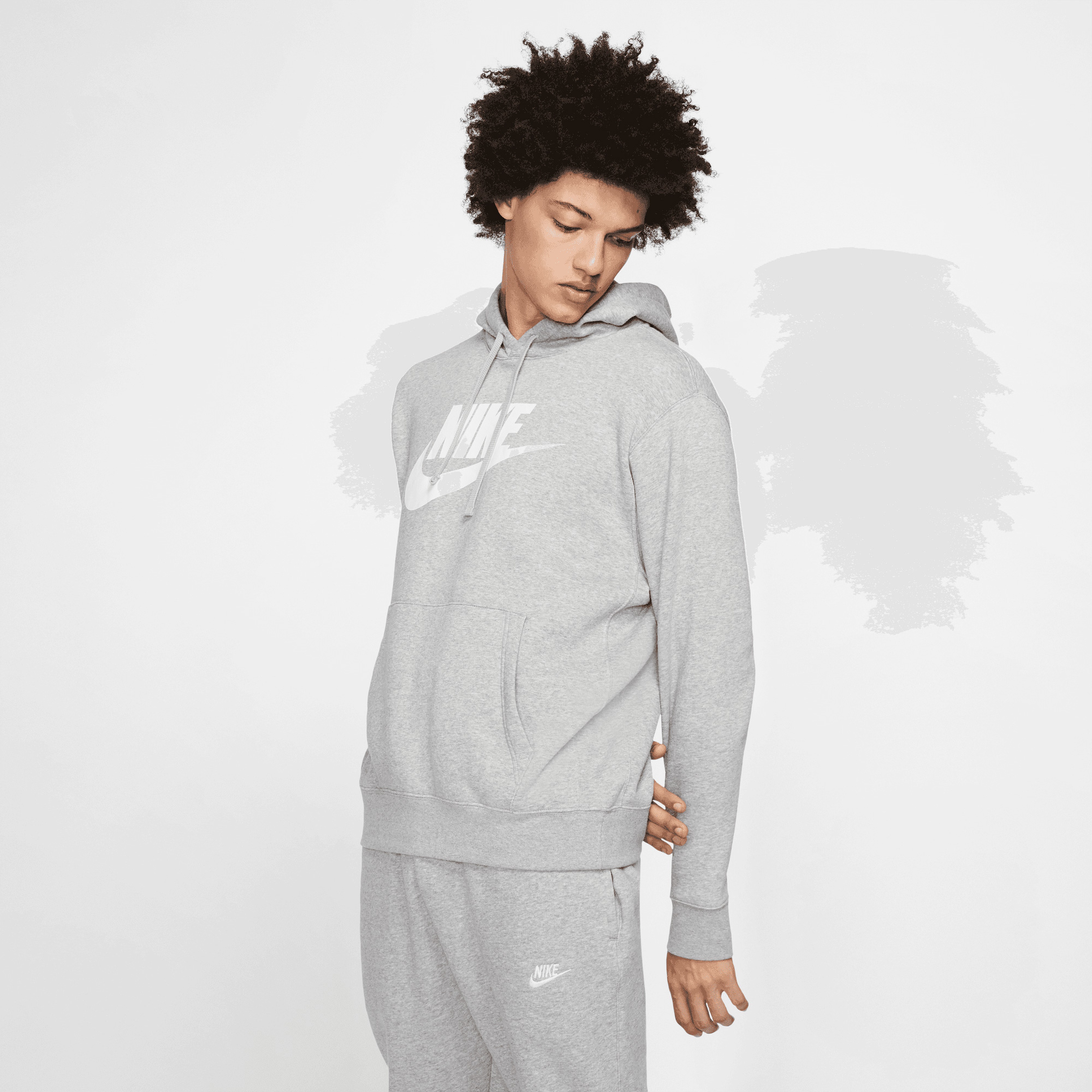 Nike Club Hoodie Po Bb Gx Erkek Gri Hoodie