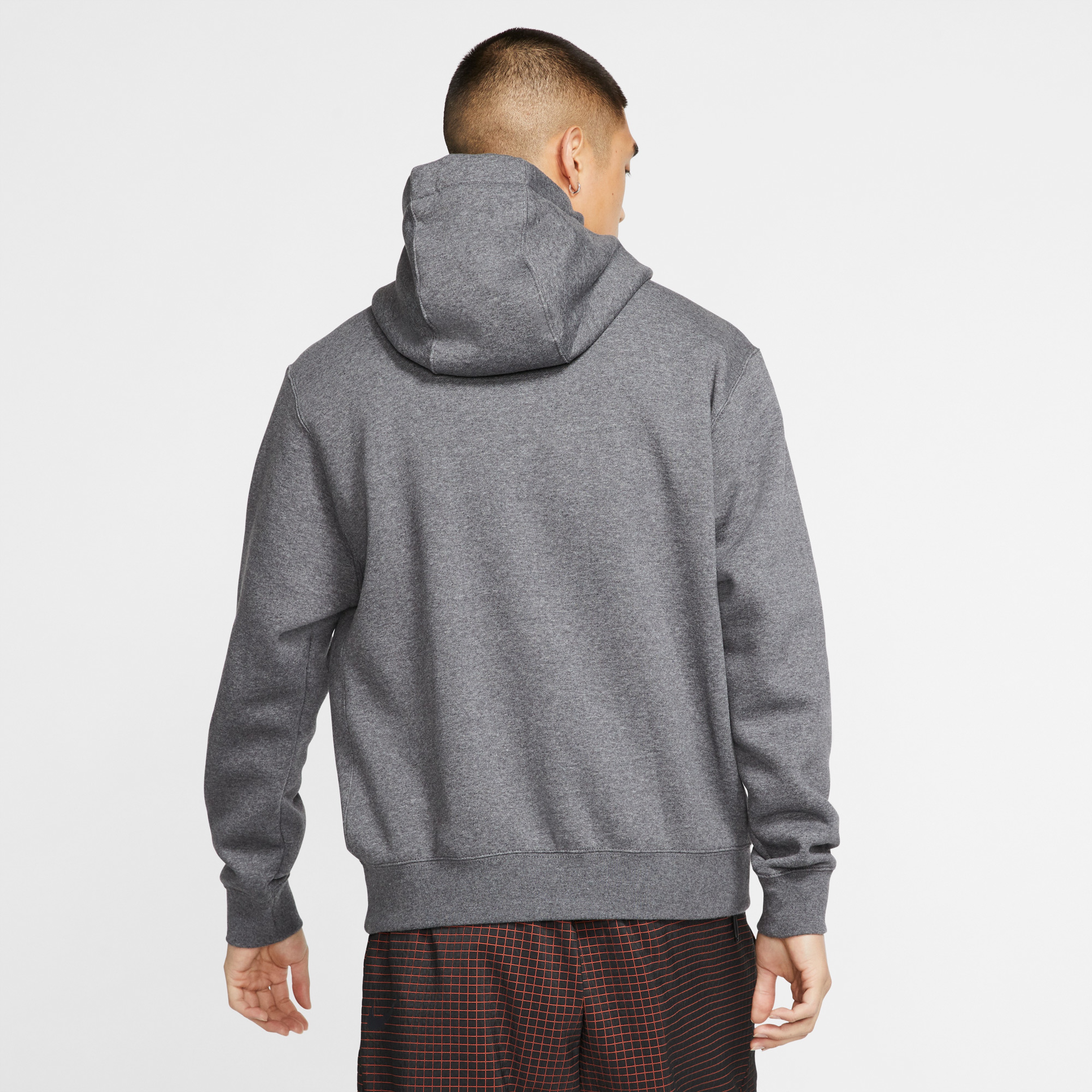 Nike Sportswear Club Fleece Kapüşonlu Erkek Gri Sweatshirt
