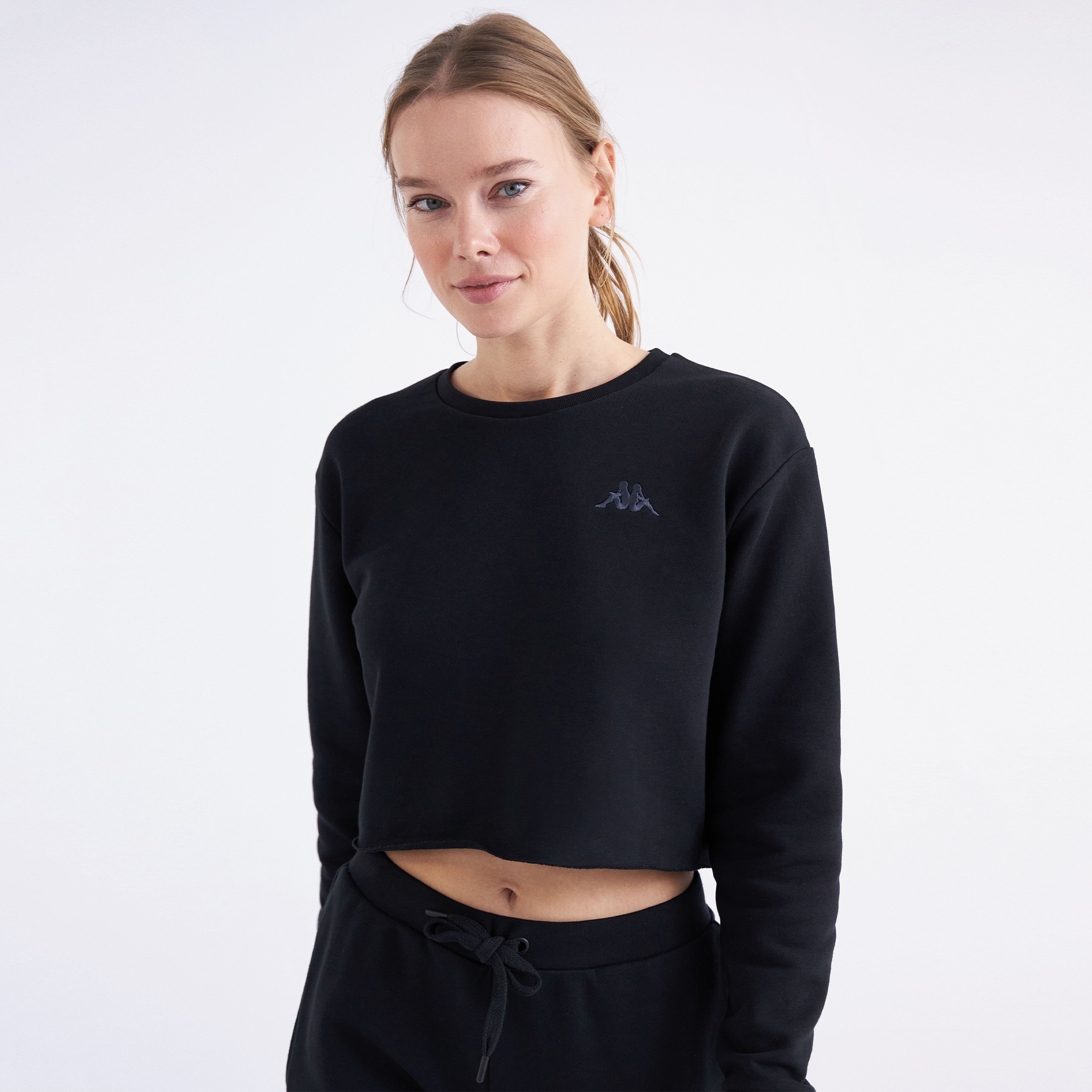 Kappa Kadın Siyah Sweatshirt