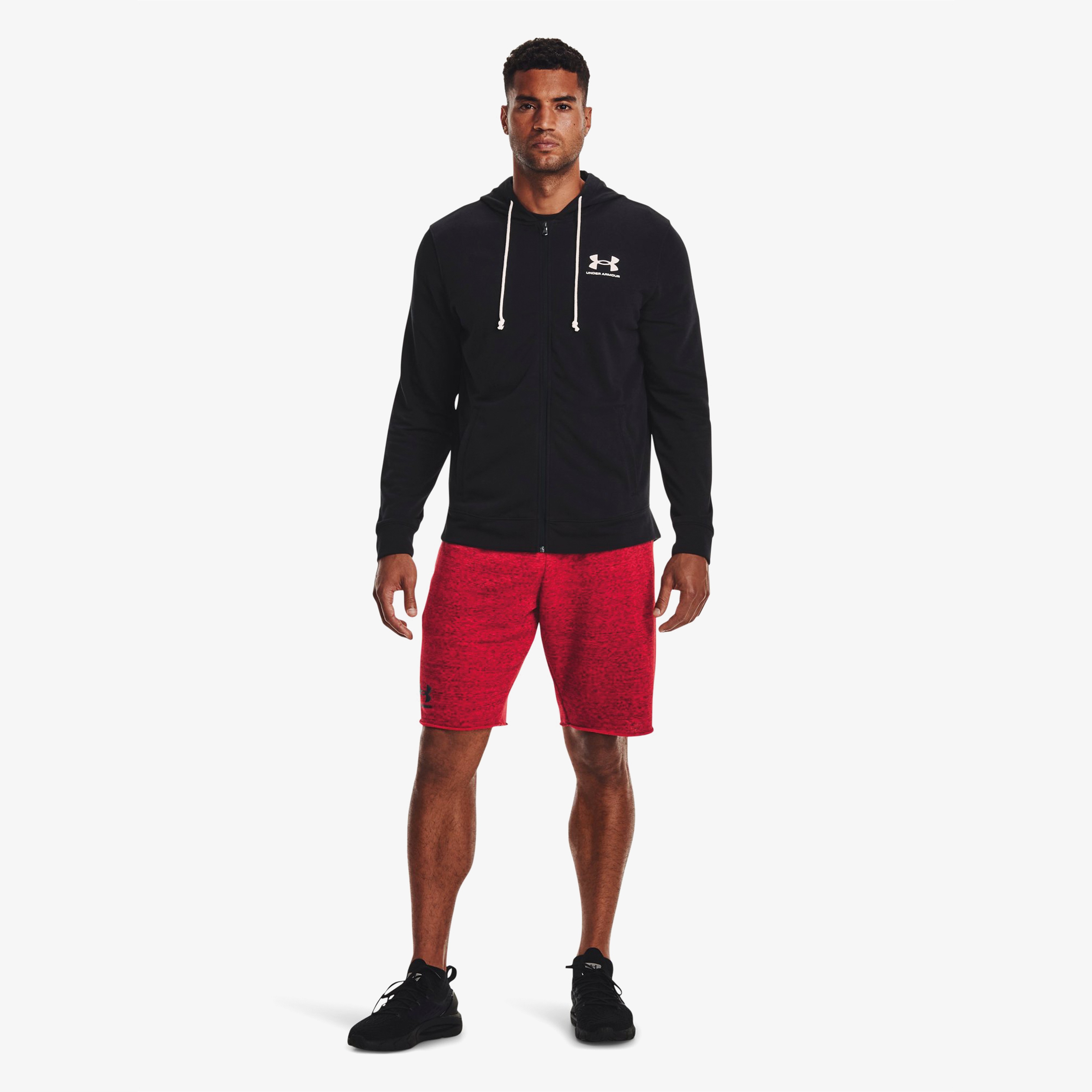 Under Armour Rival Terry Siyah Erkek Kapüşonlu Eşofman Üstü