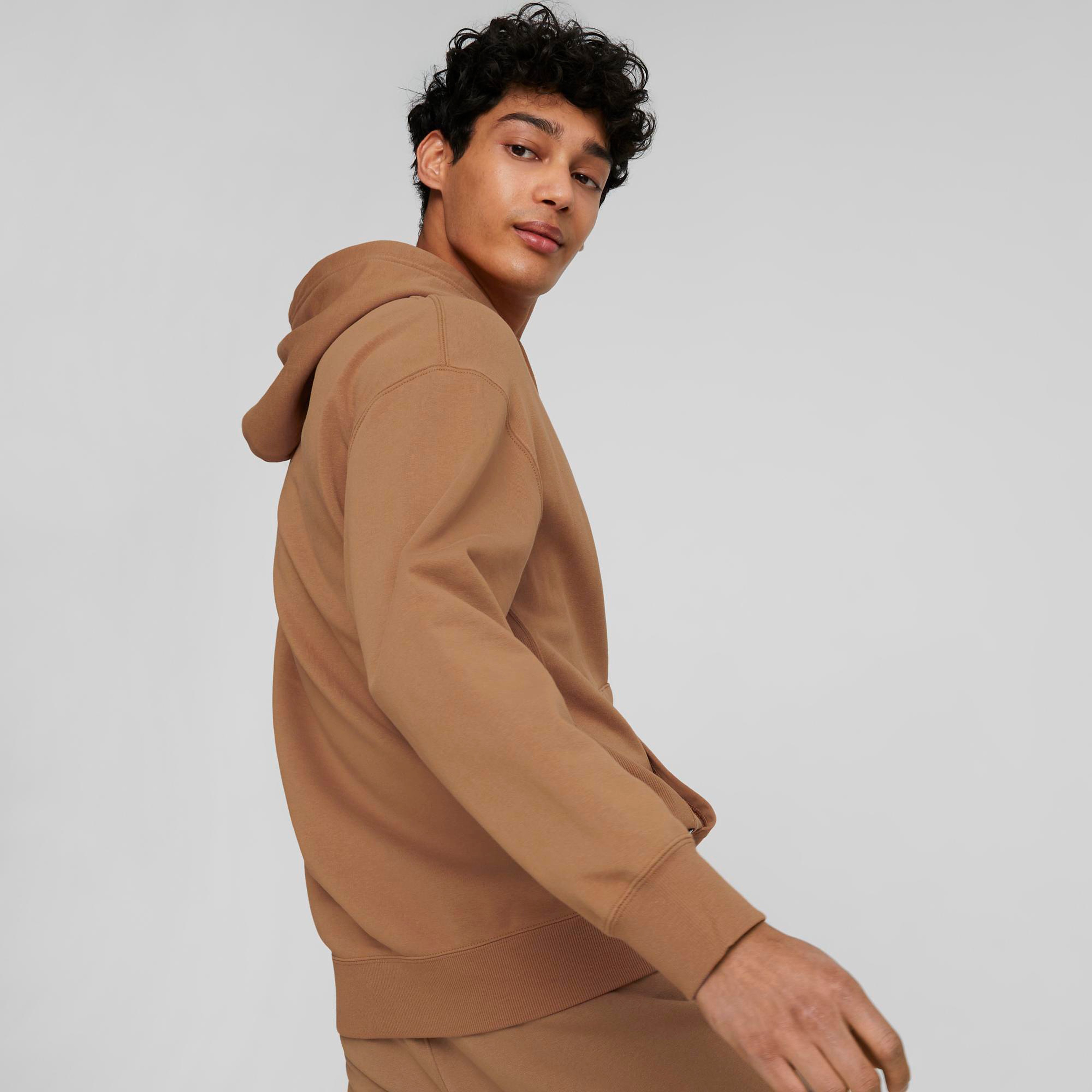 Puma Downtown Hoodie Tr Erkek Bej Hoodie