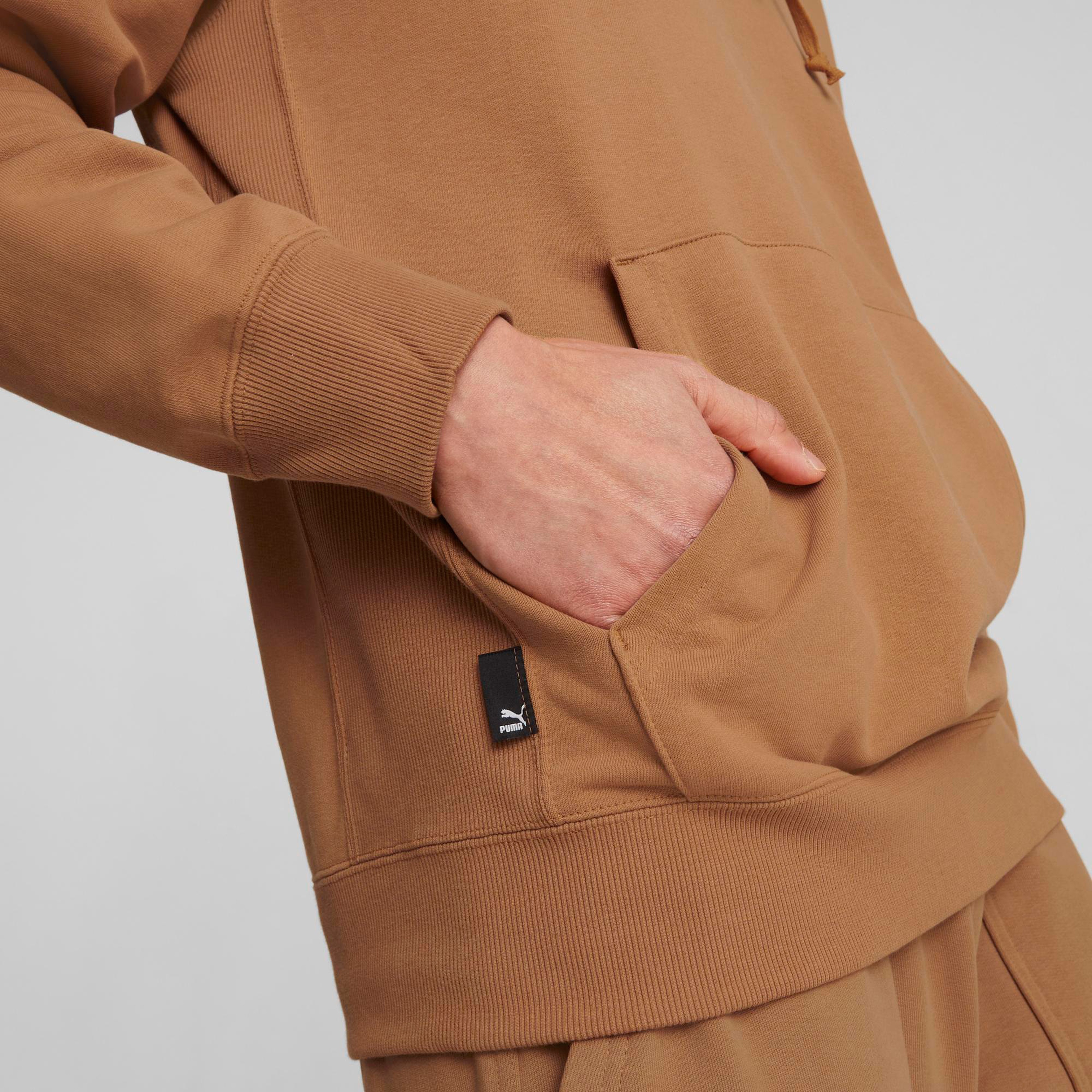 Puma Downtown Hoodie Tr Erkek Bej Hoodie