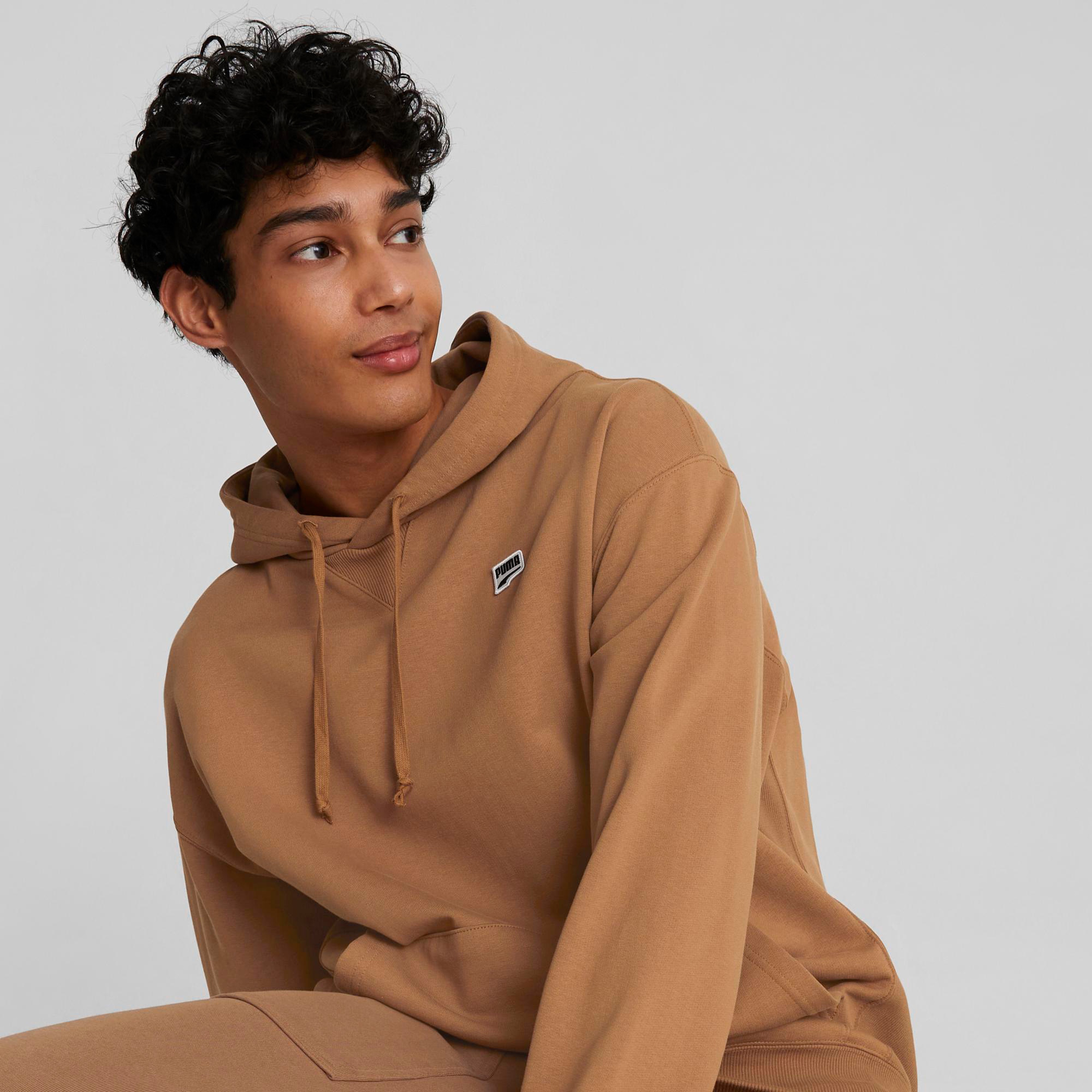 Puma Downtown Hoodie Tr Erkek Bej Hoodie