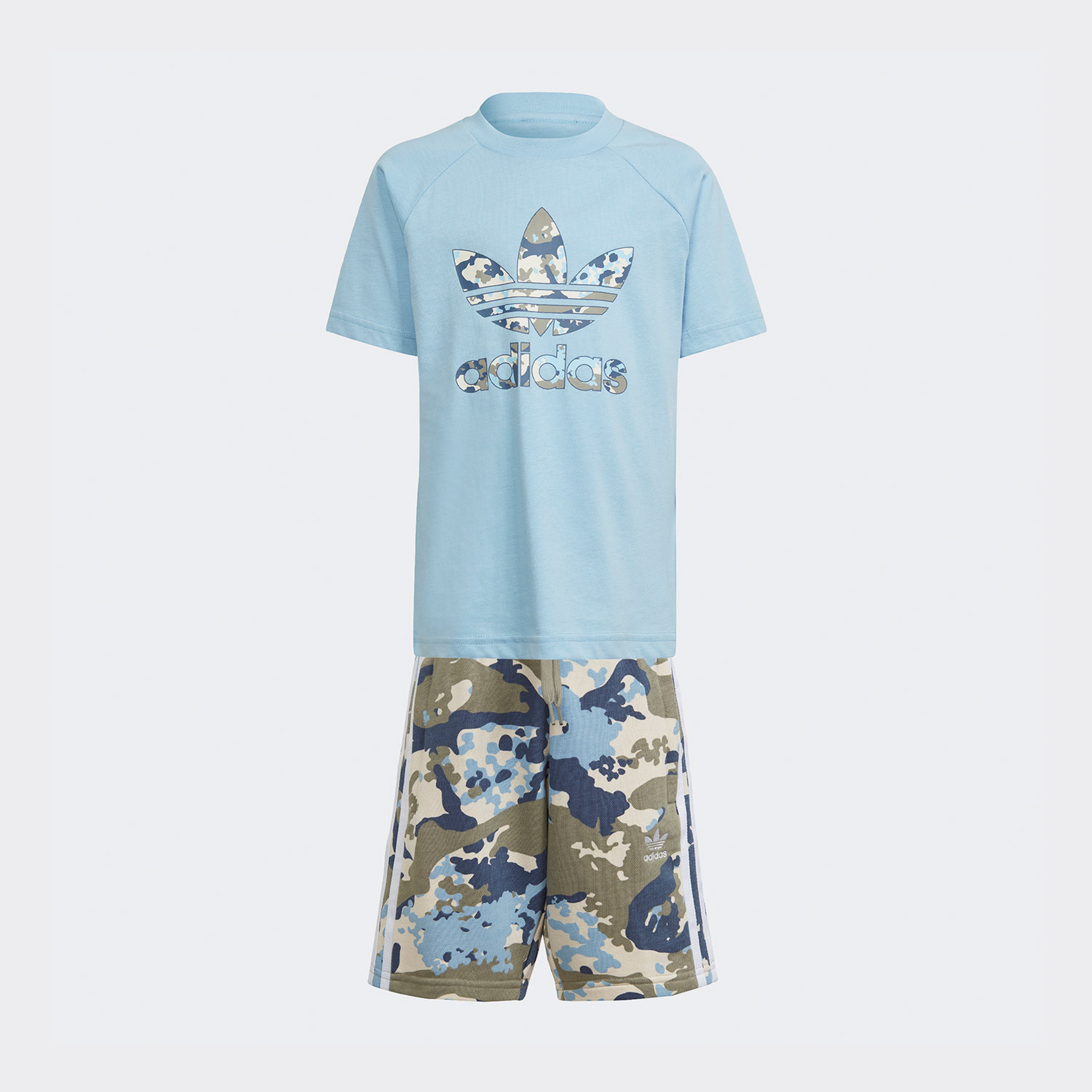 adidas Originals Set Çocuk Mavi T-Shirt Şort Takım