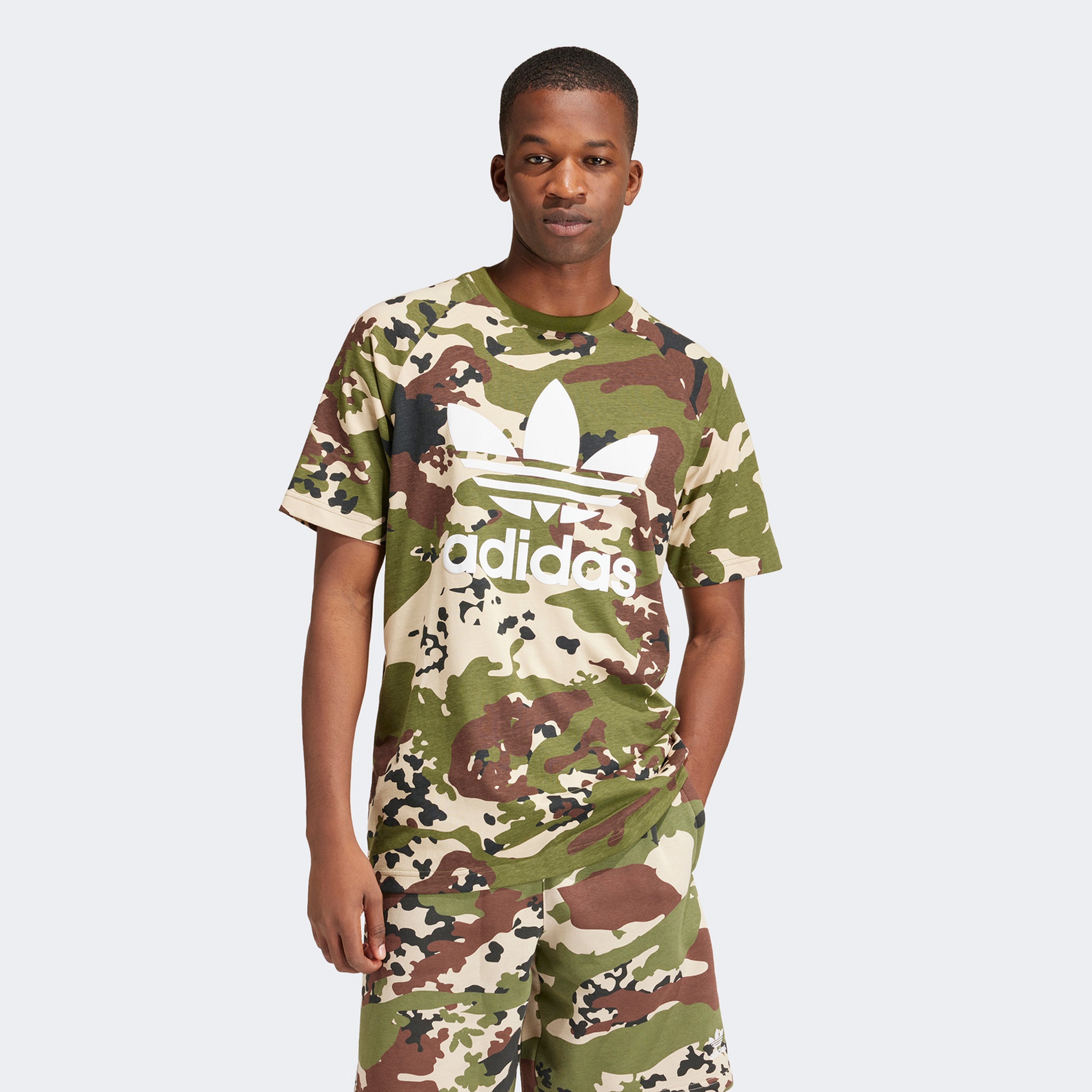 adidas Originals Camo Trefoil T Erkek Yeşil T-Shirt