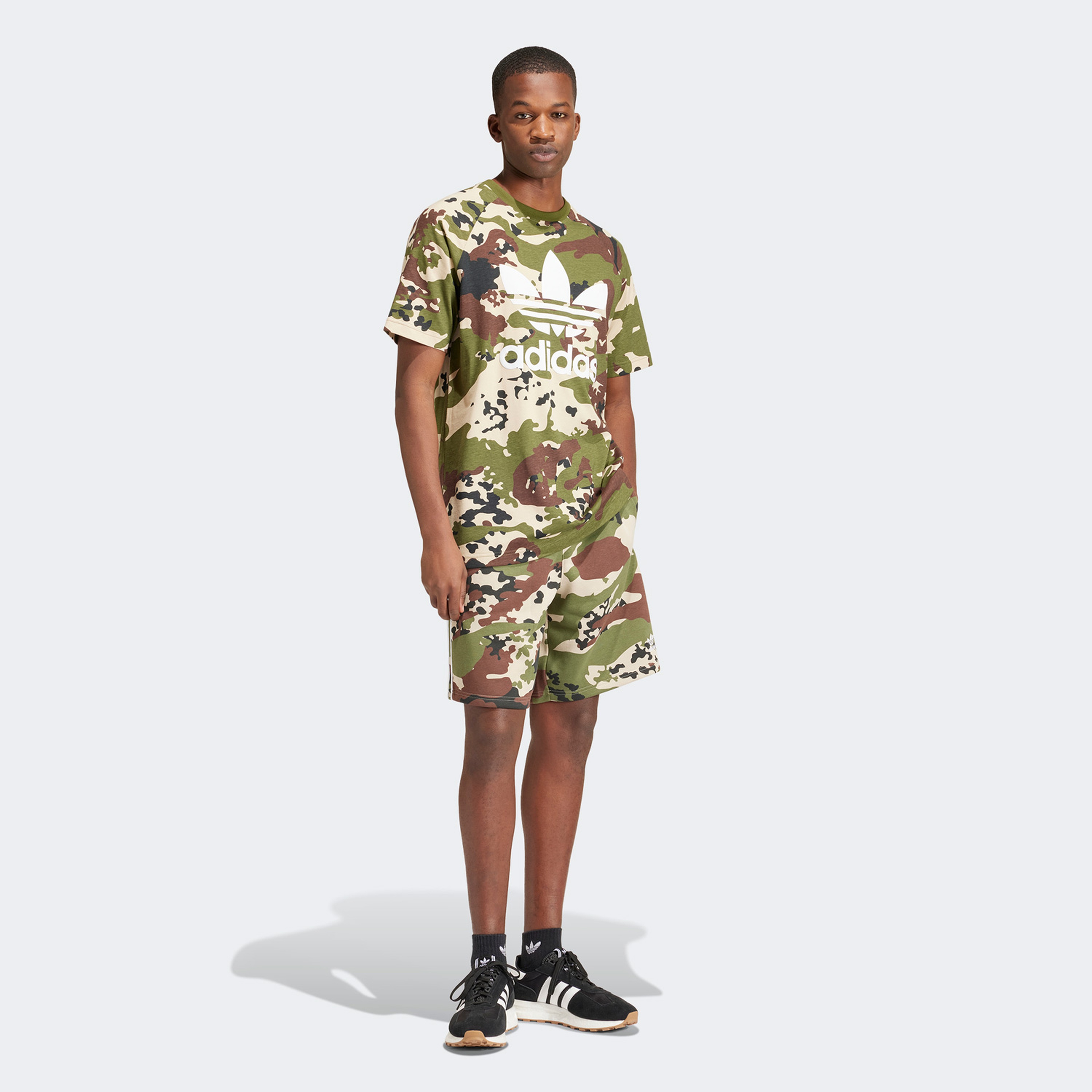 adidas Originals Camo Trefoil T Erkek Yeşil T-Shirt