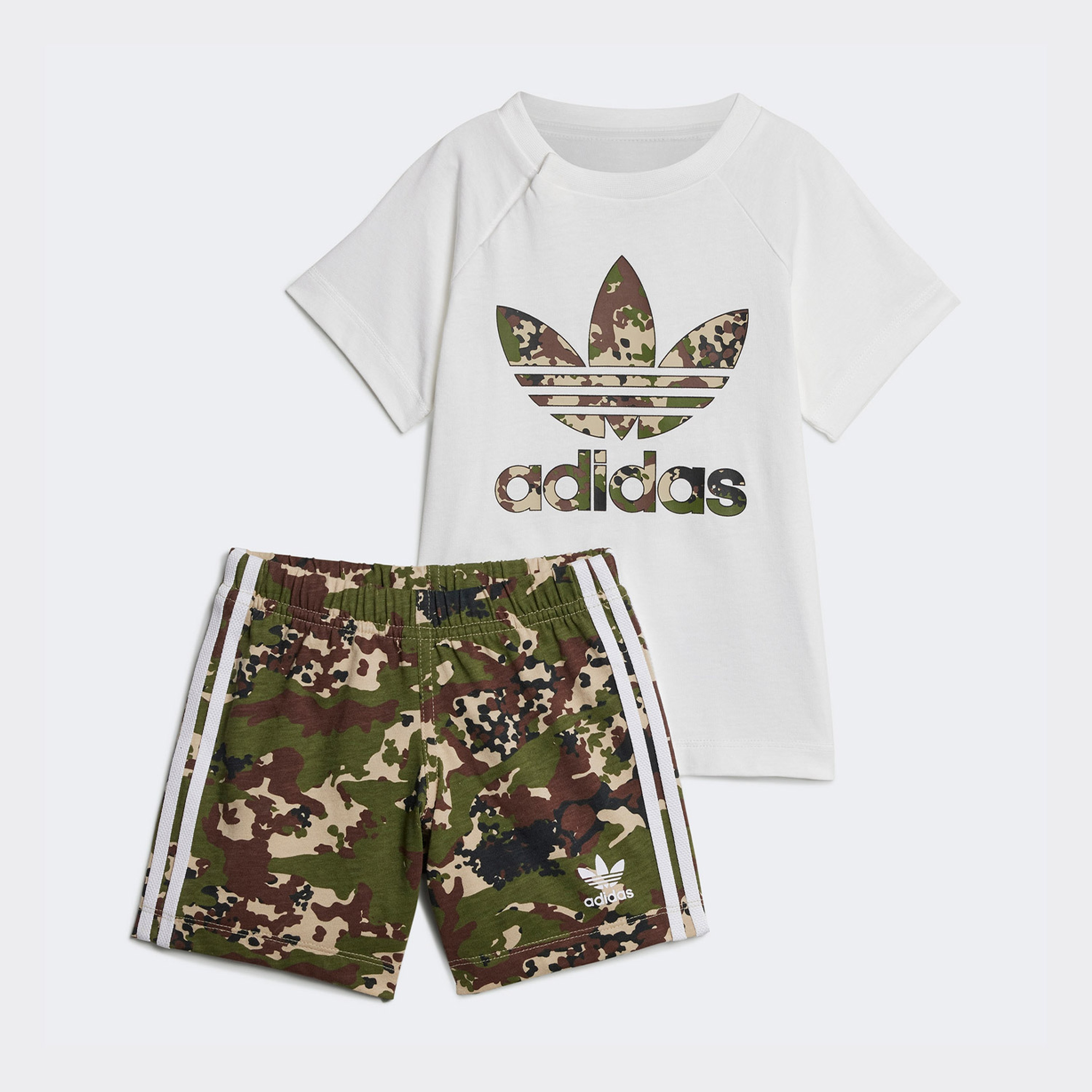 adidas Originals Set Bebek Beyaz T-Shirt Şort Takım
