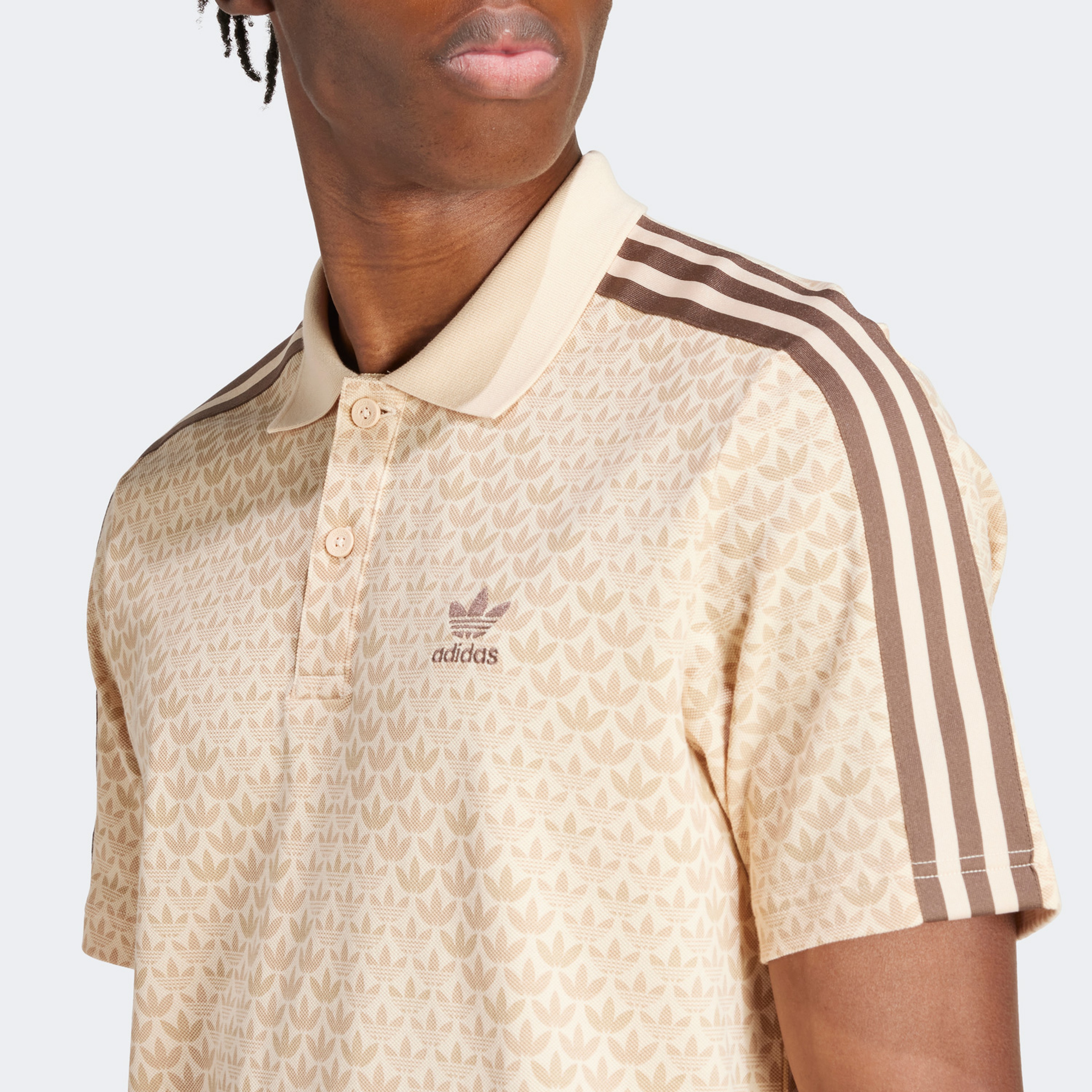 adidas Originals Mono Polo Erkek Bej T-Shirt