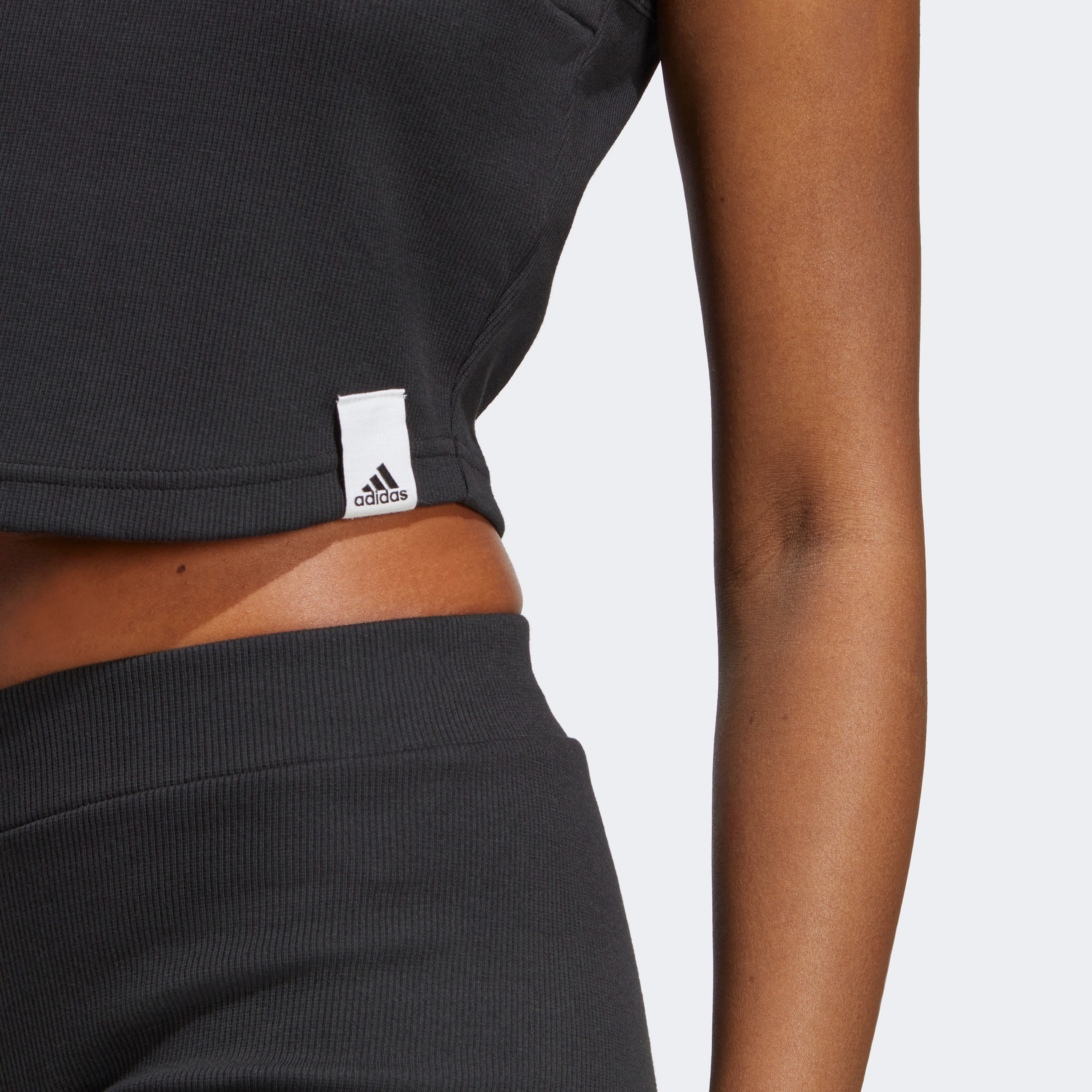 adidas Lng Rib Kadın Siyah Crop
