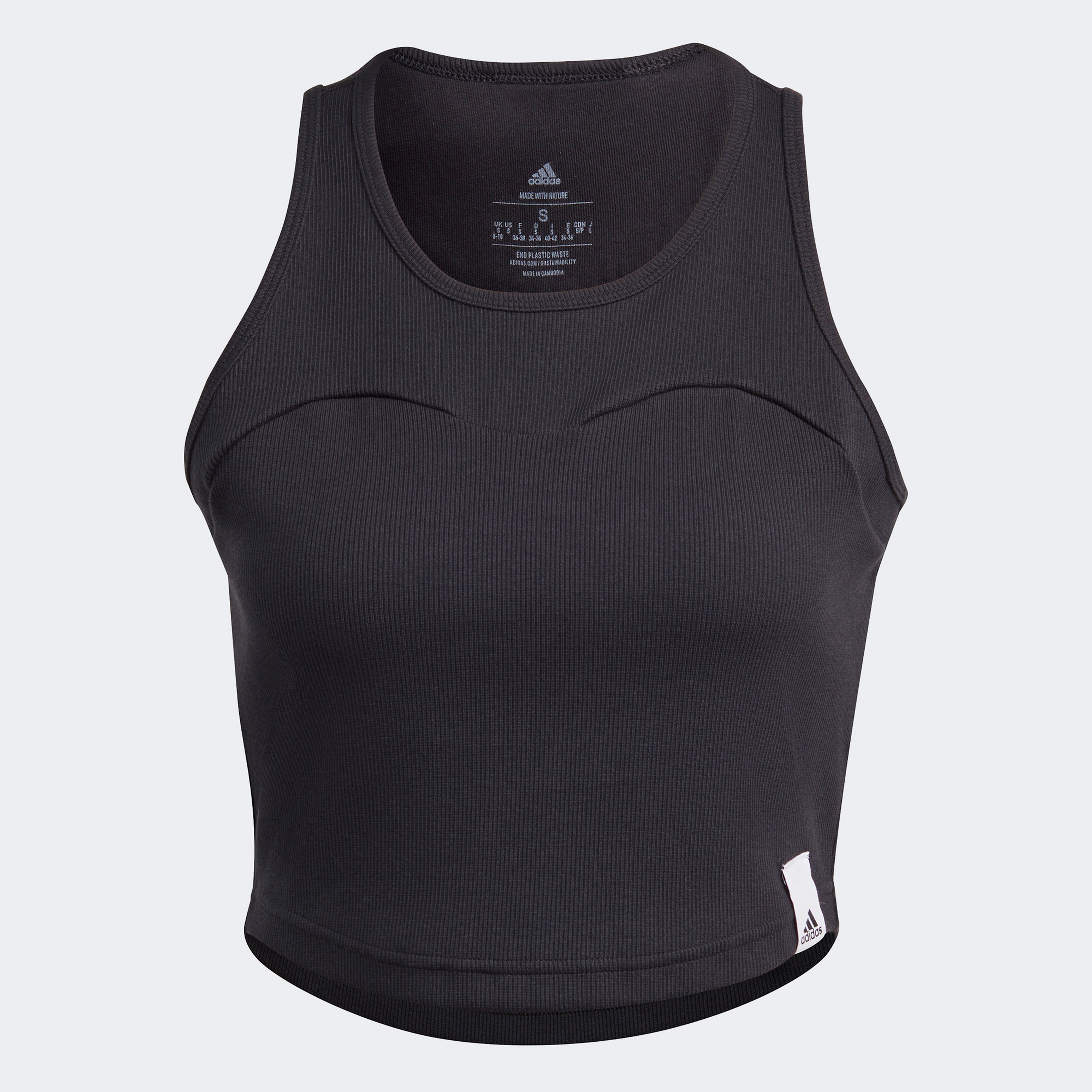 adidas Lng Rib Kadın Siyah Crop