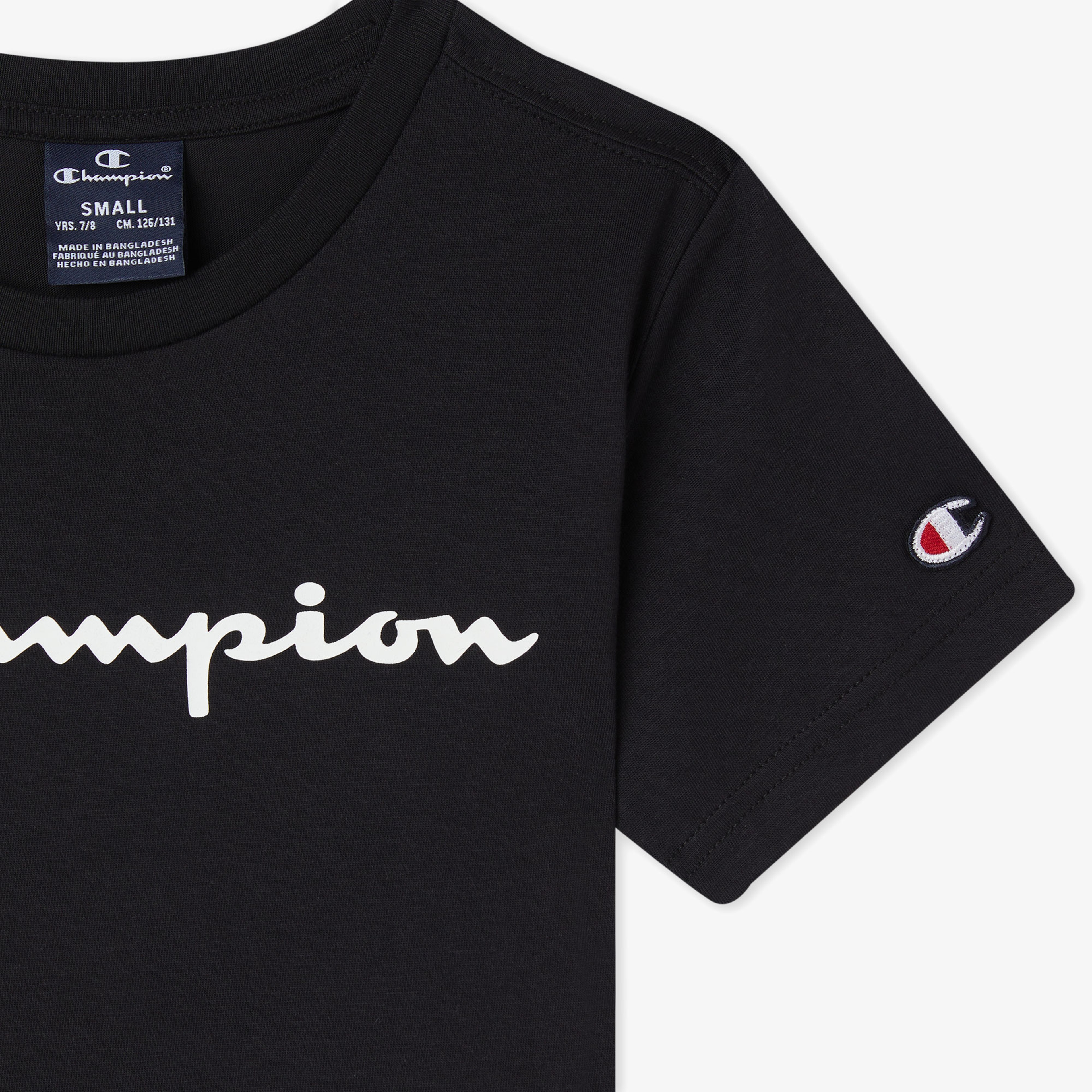 Champion Crewneck Çocuk Siyah T-Shirt