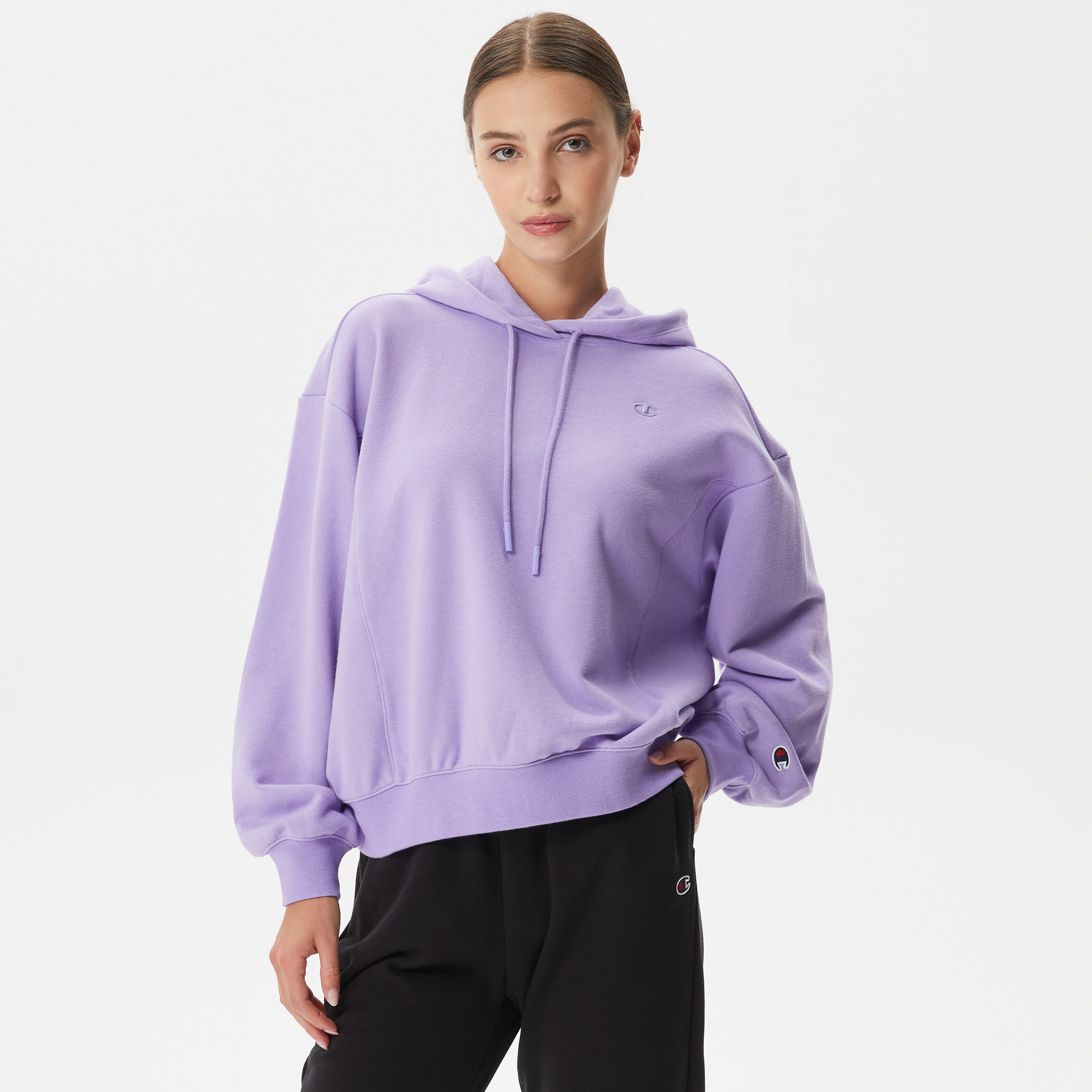 Champion Classic Kadın Mor Hoodie