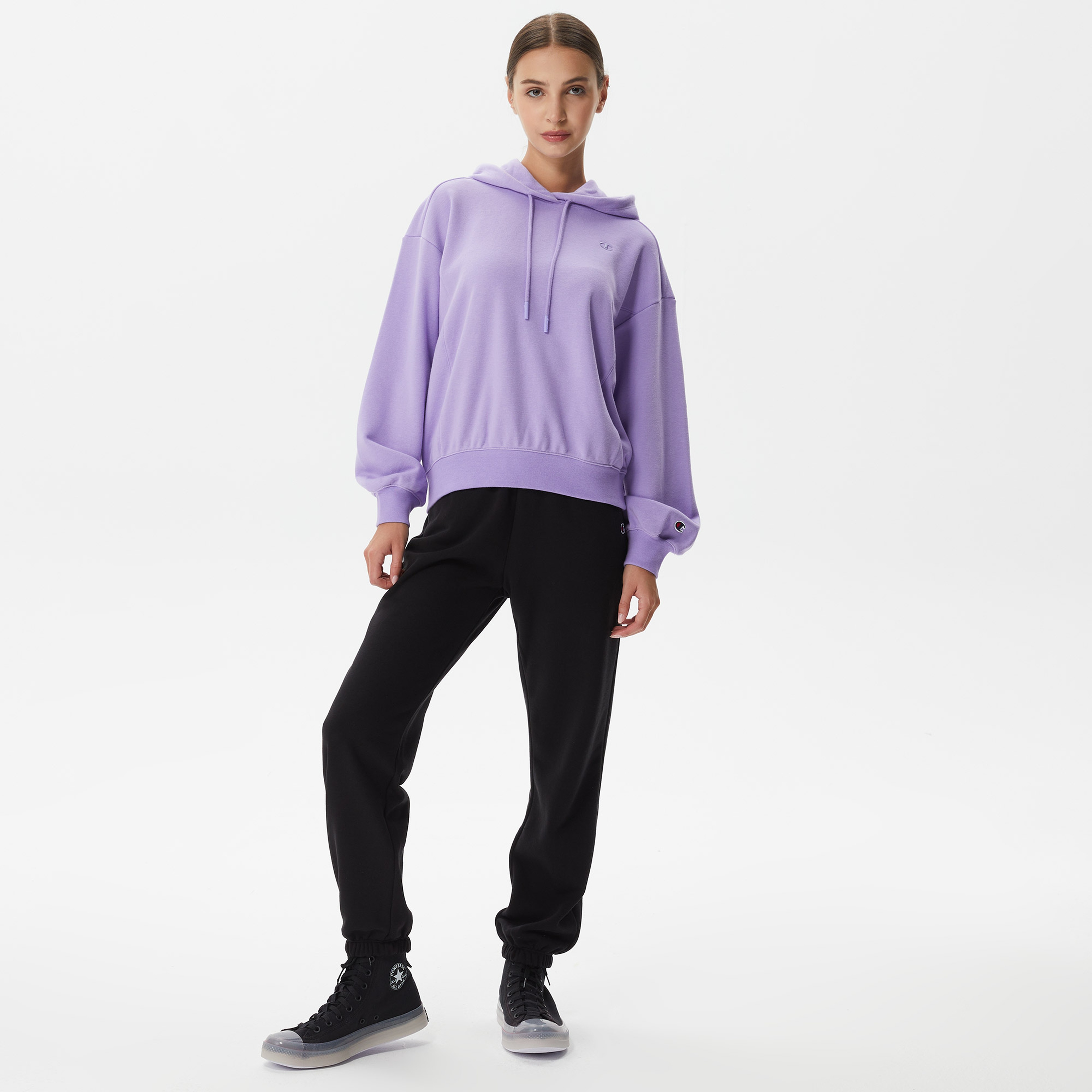 Champion Classic Kadın Mor Hoodie