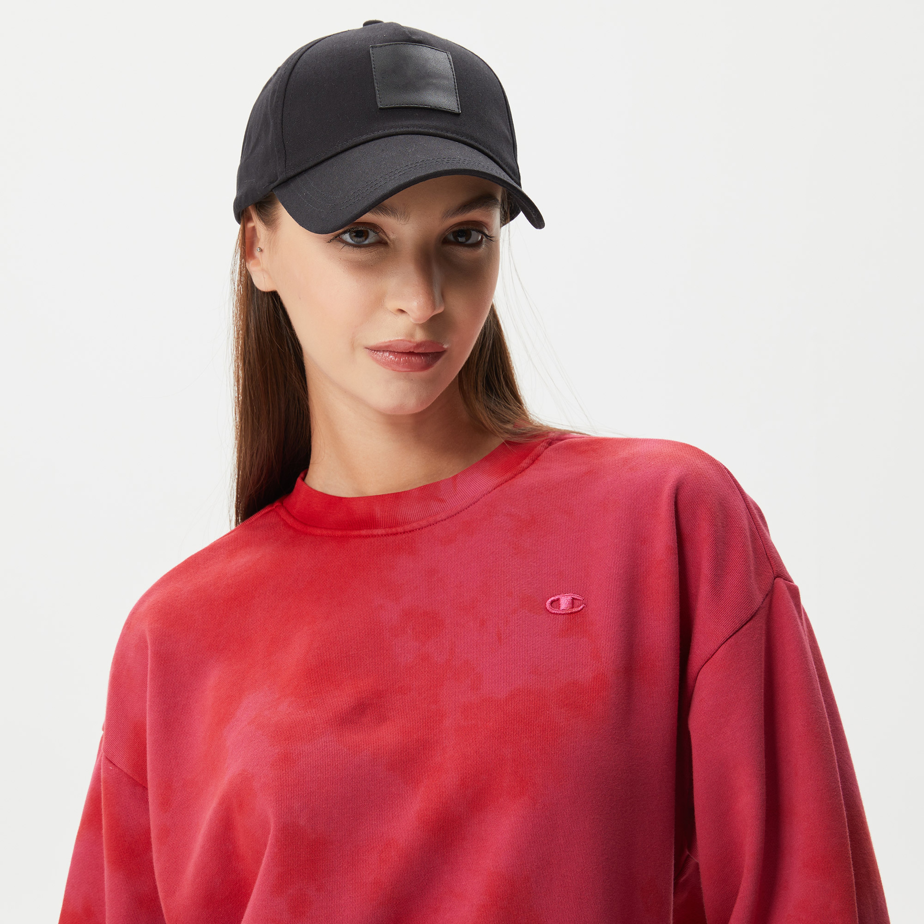 Champion Crewneck Kadın Kırmızı Sweatshirt