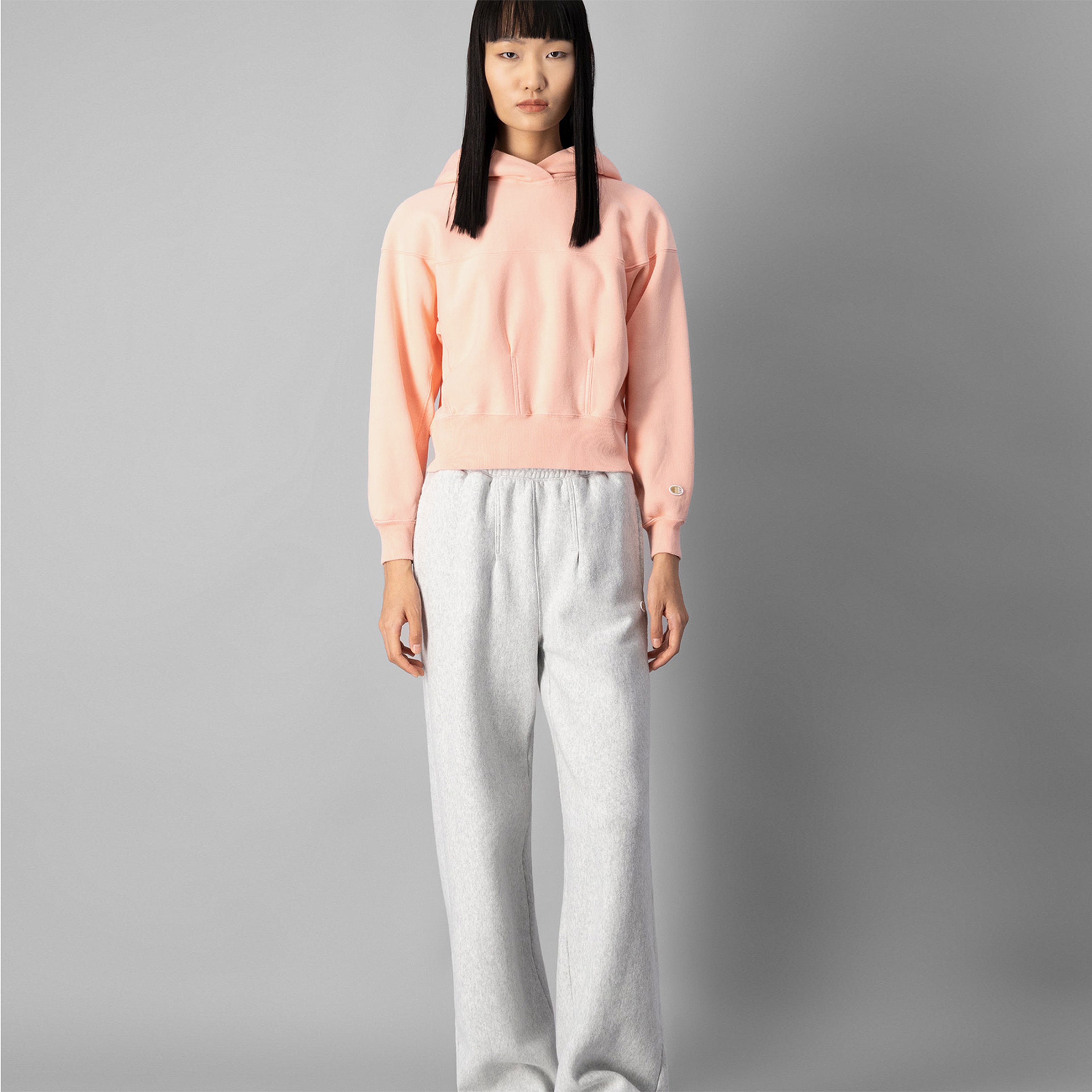 Champion Reverse Weave Kadın Pembe Hoodie