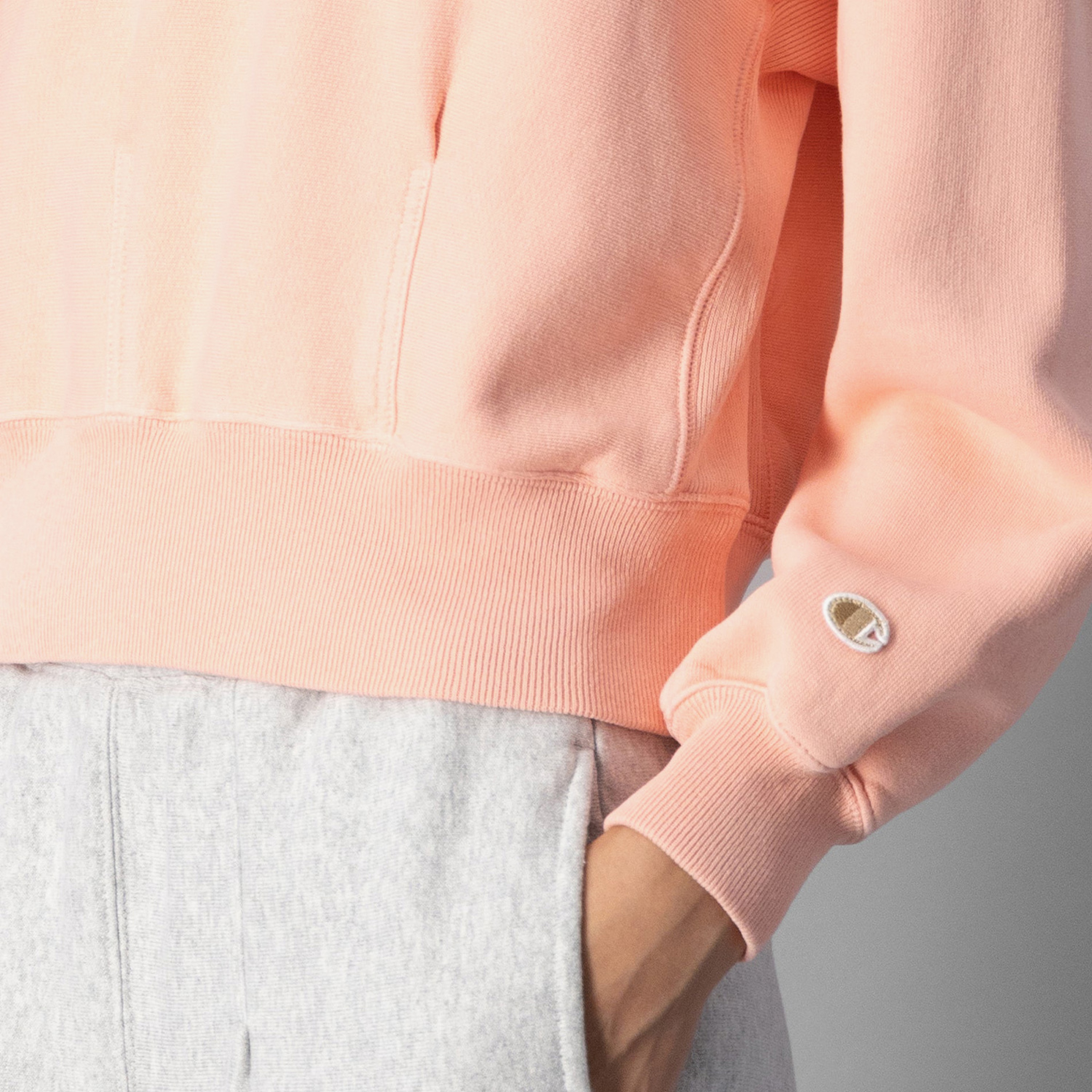 Champion Reverse Weave Kadın Pembe Hoodie