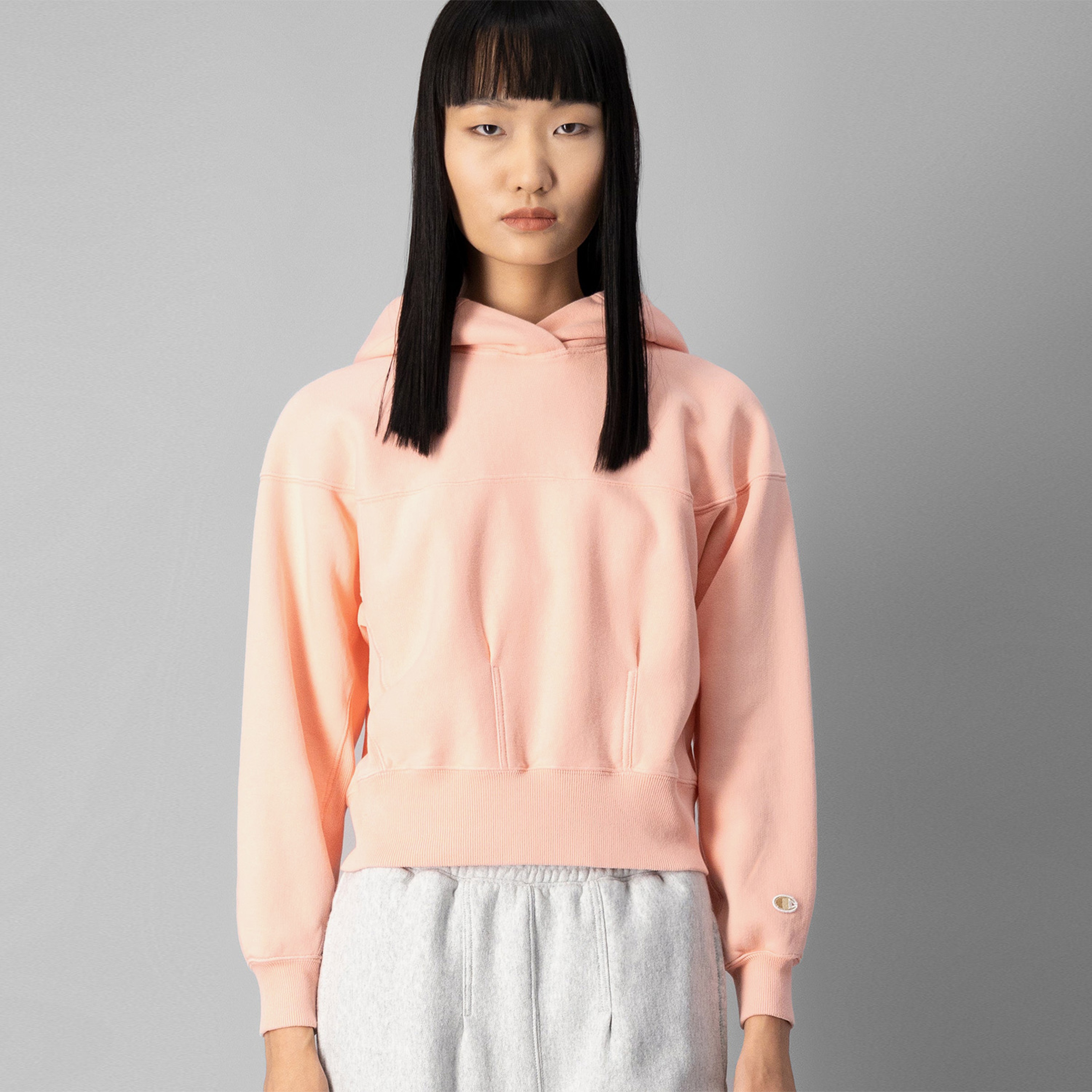 Champion Reverse Weave Kadın Pembe Hoodie