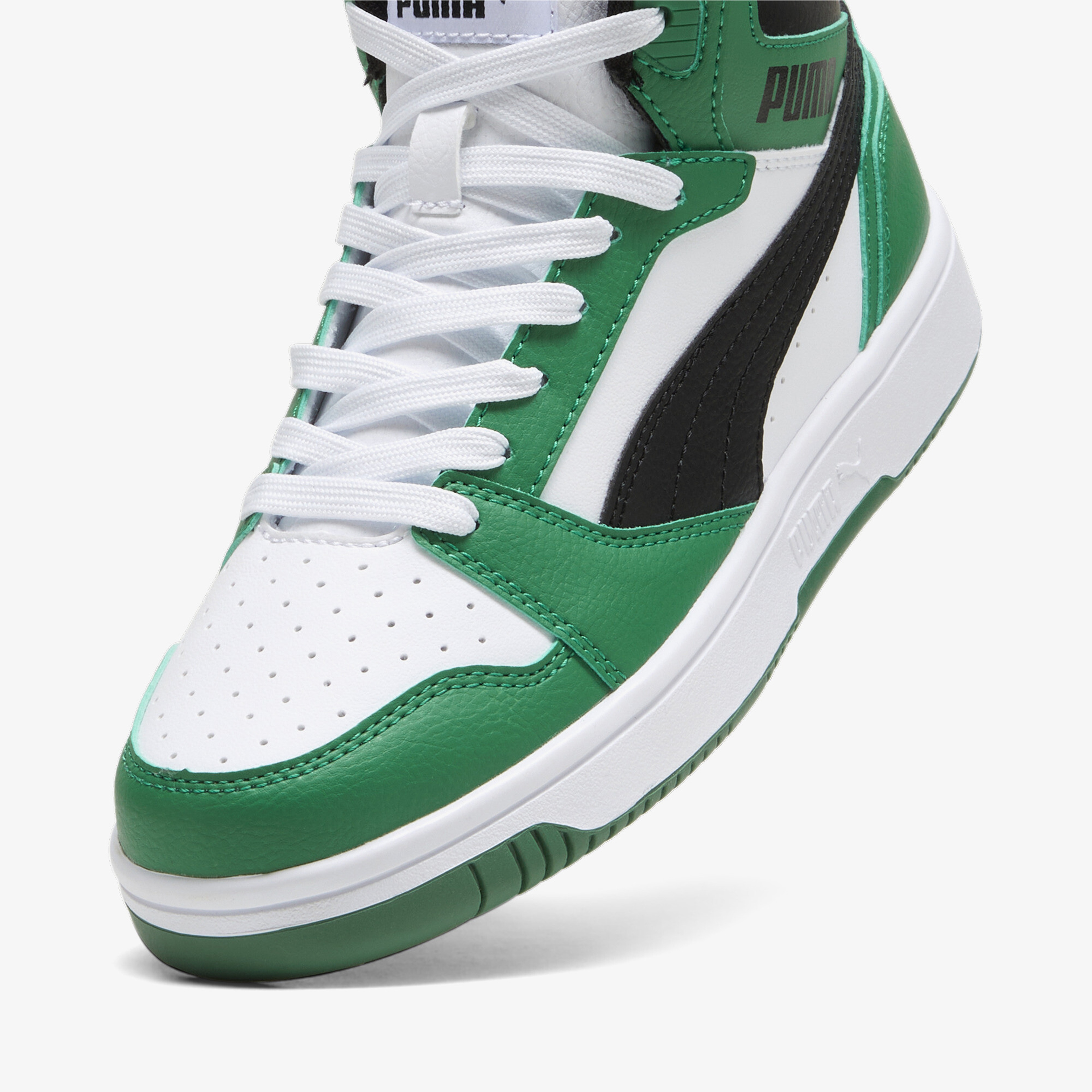 Puma Rebound V6 Mid Çocuk Beyaz Spor Ayakkabı