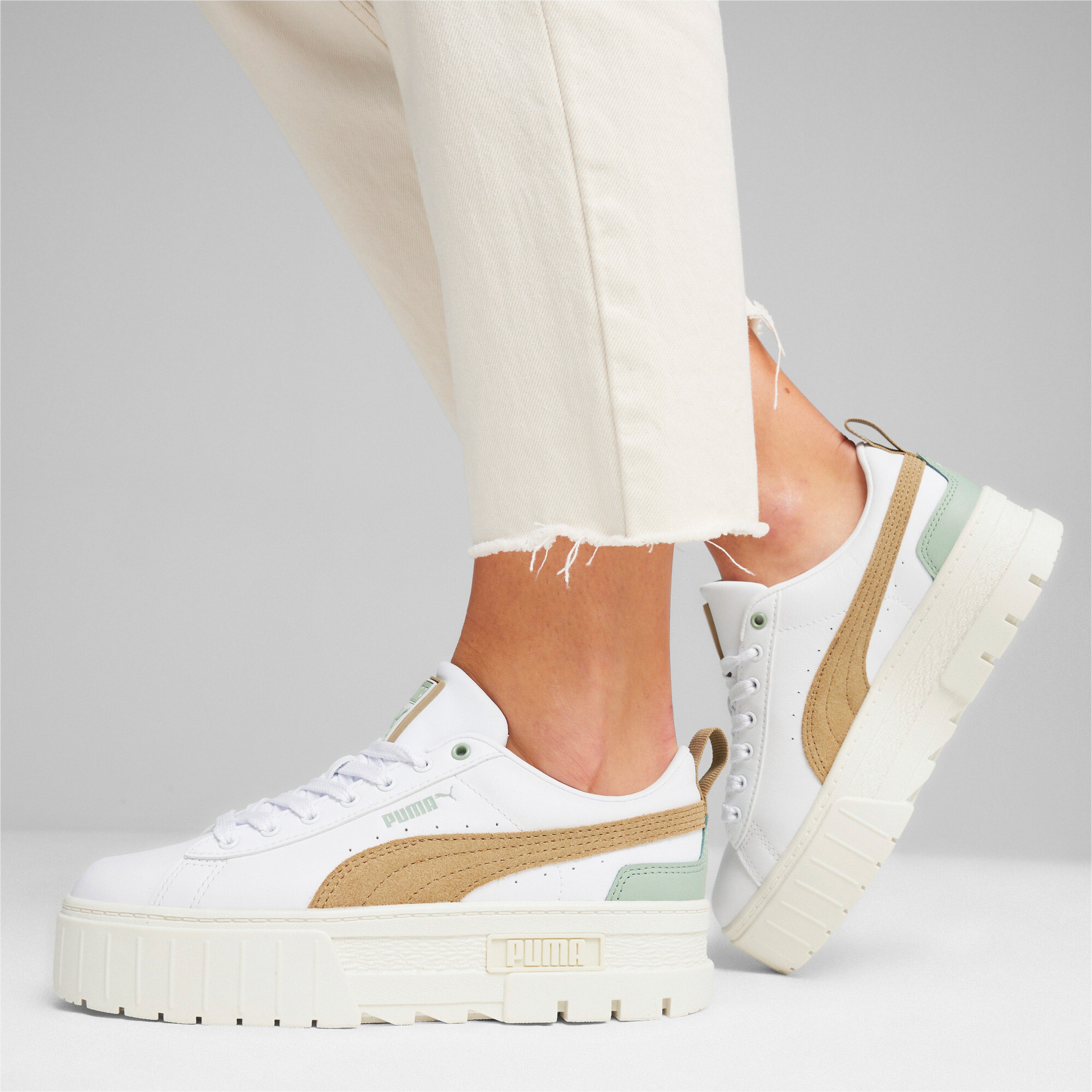 Puma Mayze Lth Kadın Beyaz Spor Ayakkabı