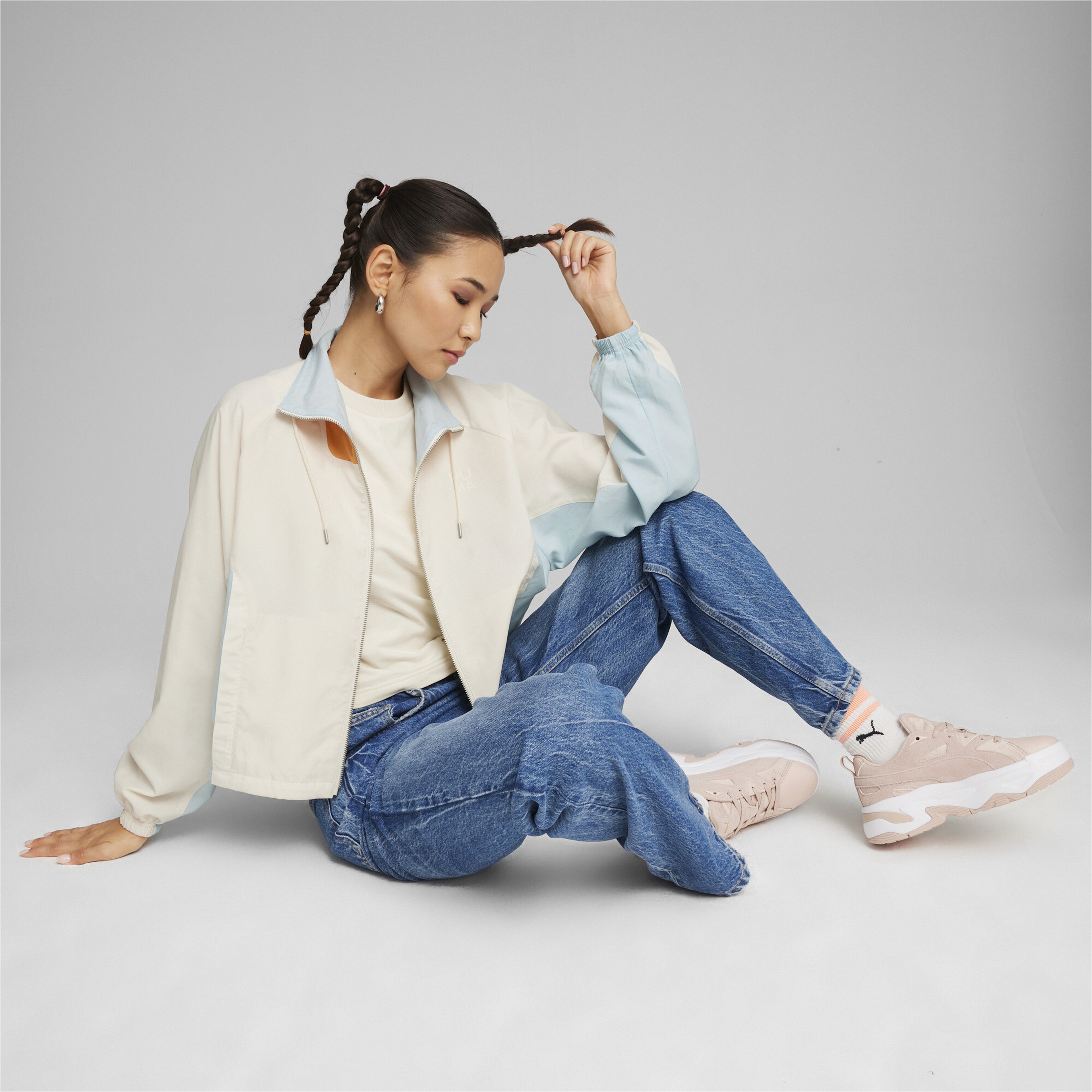 Puma infuse Relaxed Woven Kadın Krem Ceket