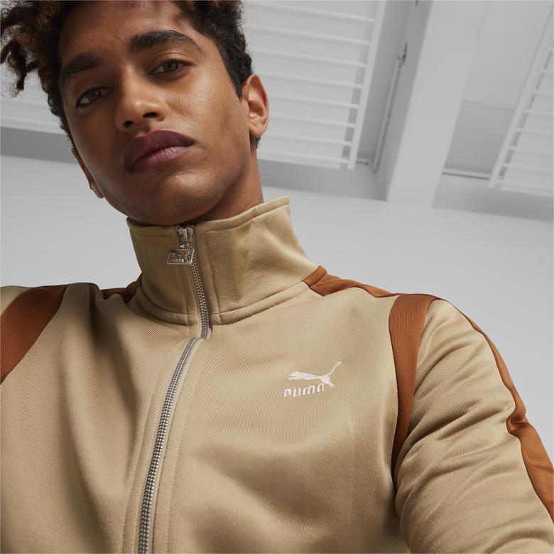 Puma T7 Track Erkek Bej Eşofman Üstü