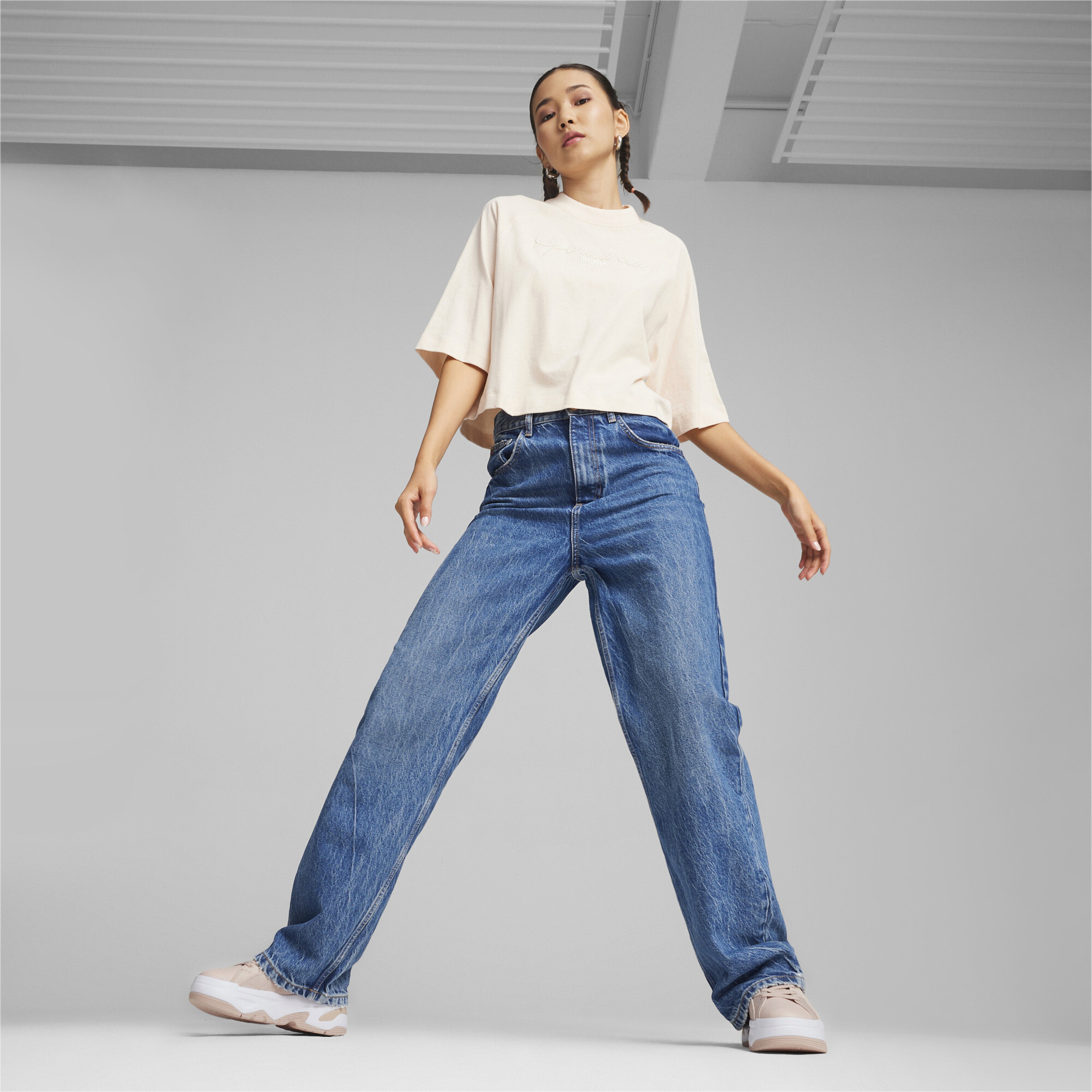 Puma Classics+ Oversized Kadın Pembe T-Shirt