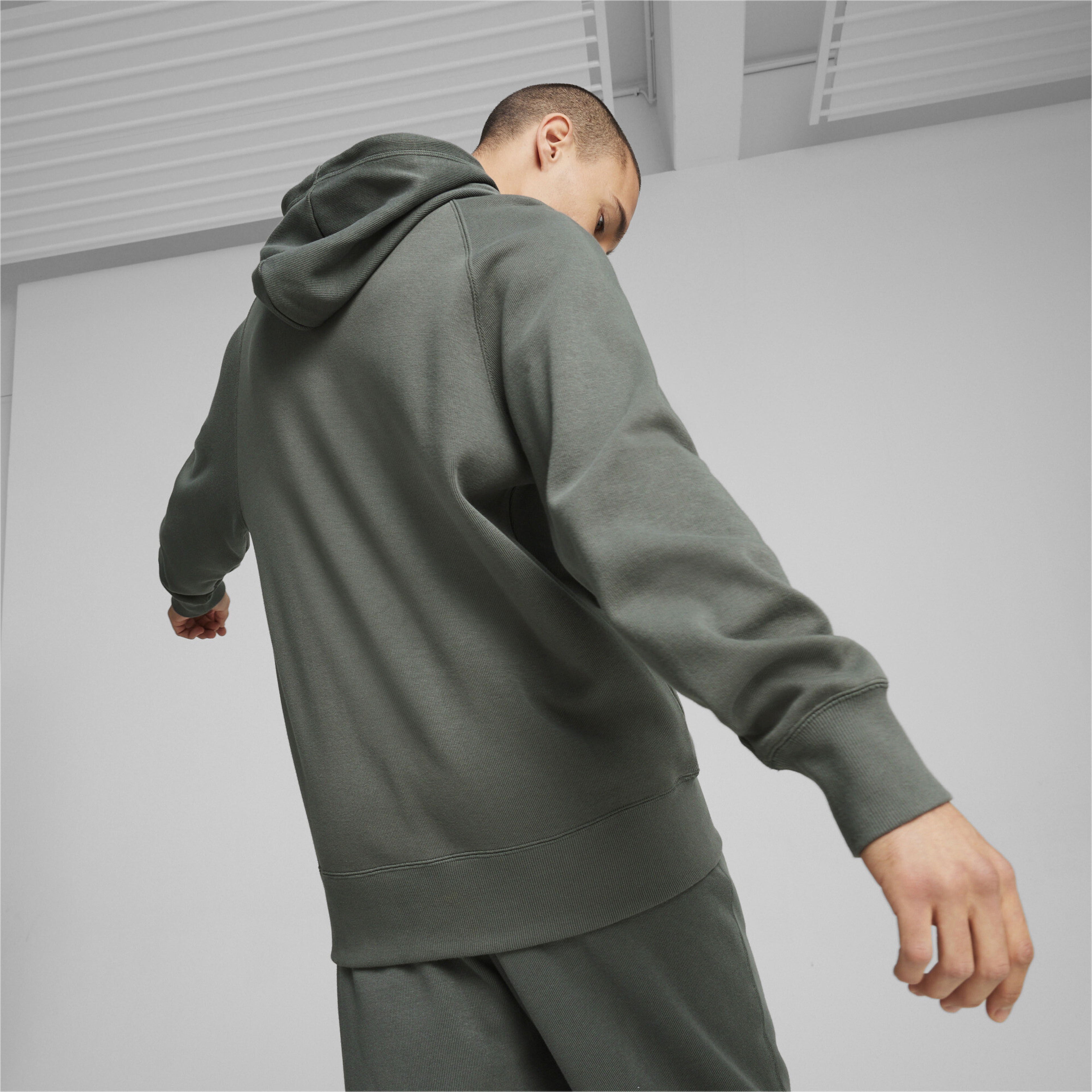 Puma Classics+ Erkek Gri Hoodie