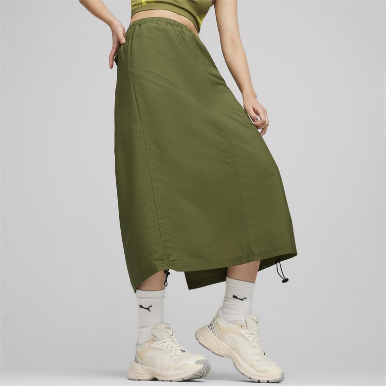 Puma Dare To Midi Woven Skirt Kadın Yeşil Etek
