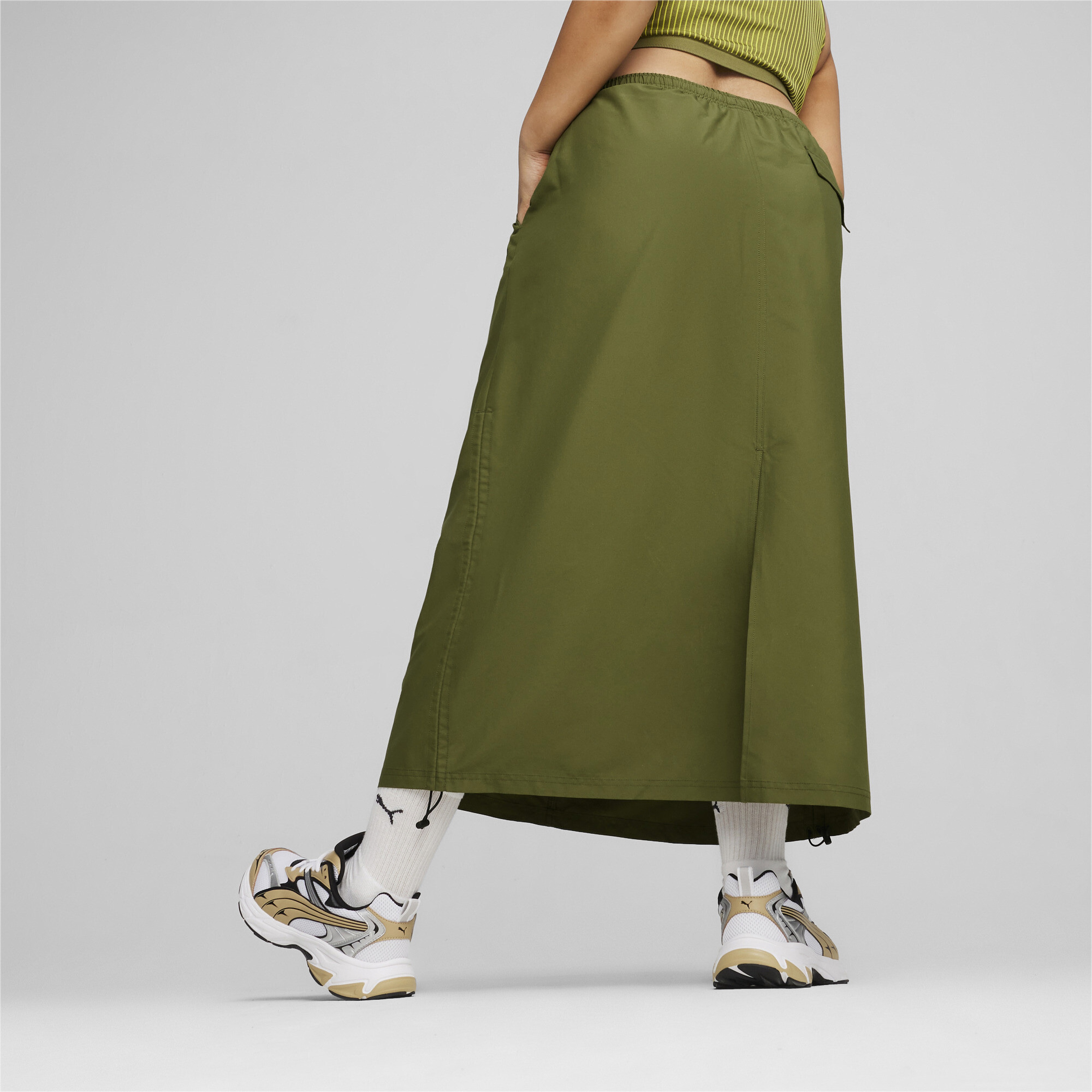 Puma Dare To Midi Woven Skirt Kadın Yeşil Etek