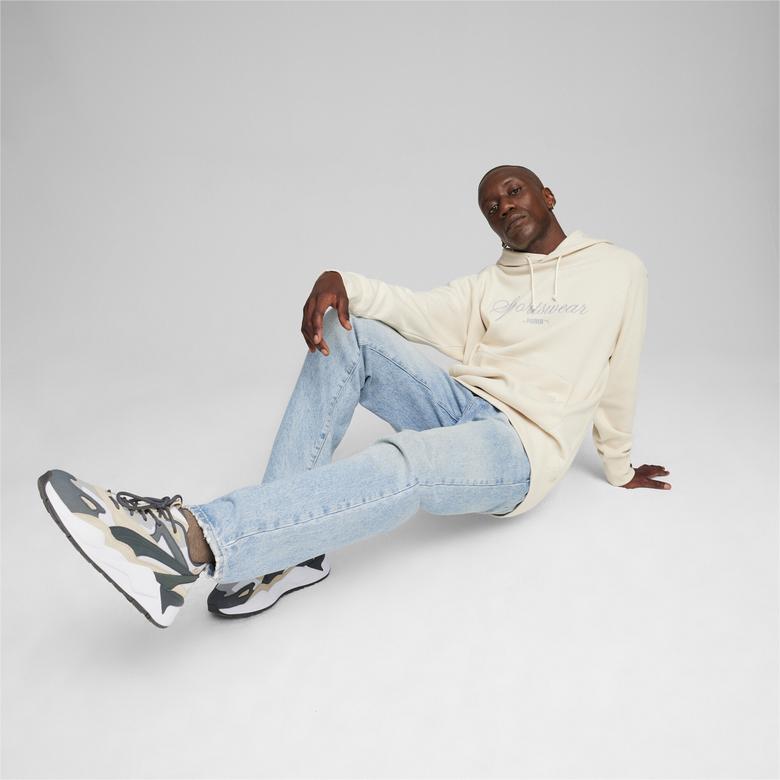 Puma Classics+ Erkek Krem Hoodie