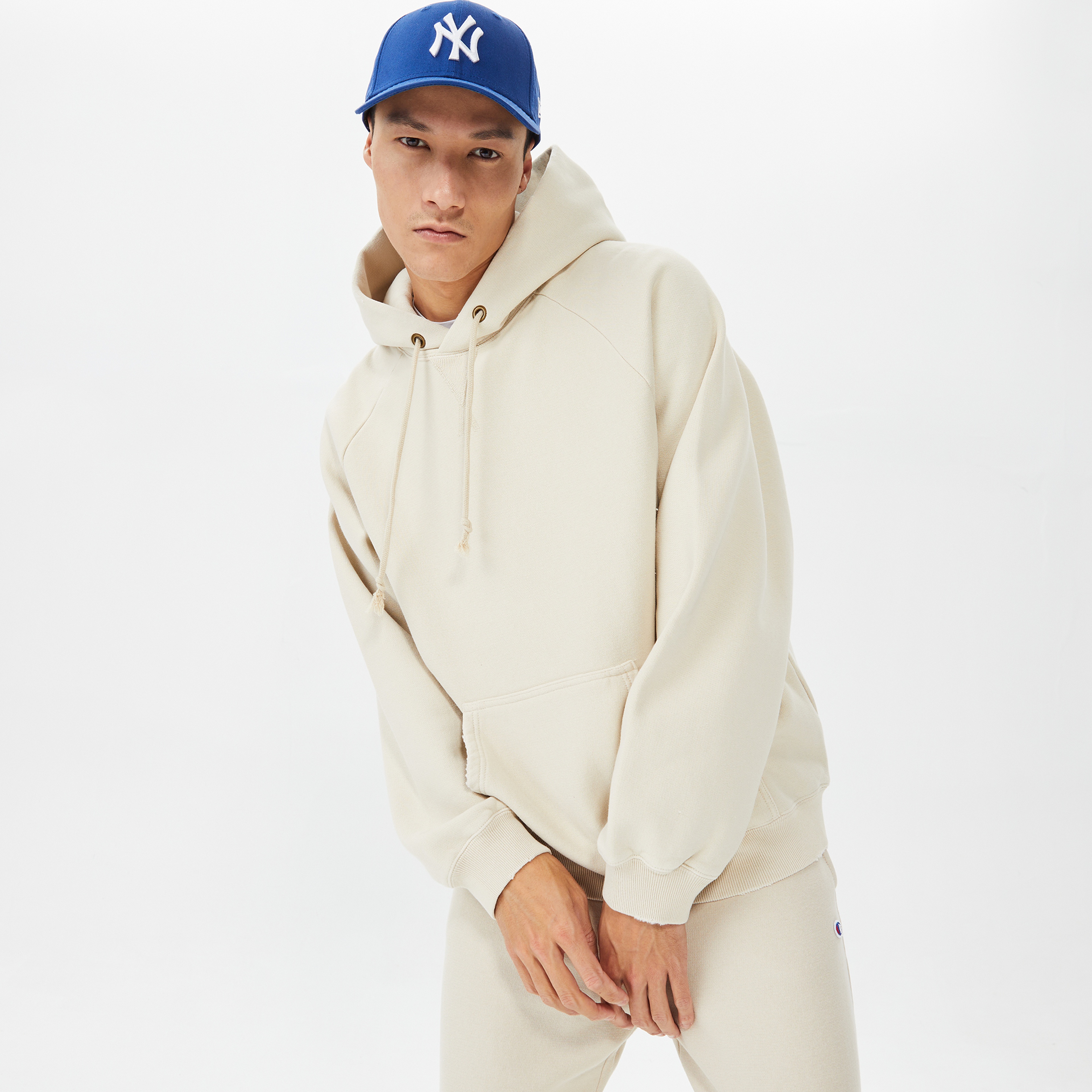 Champion Hooded Erkek Krem Hoodie
