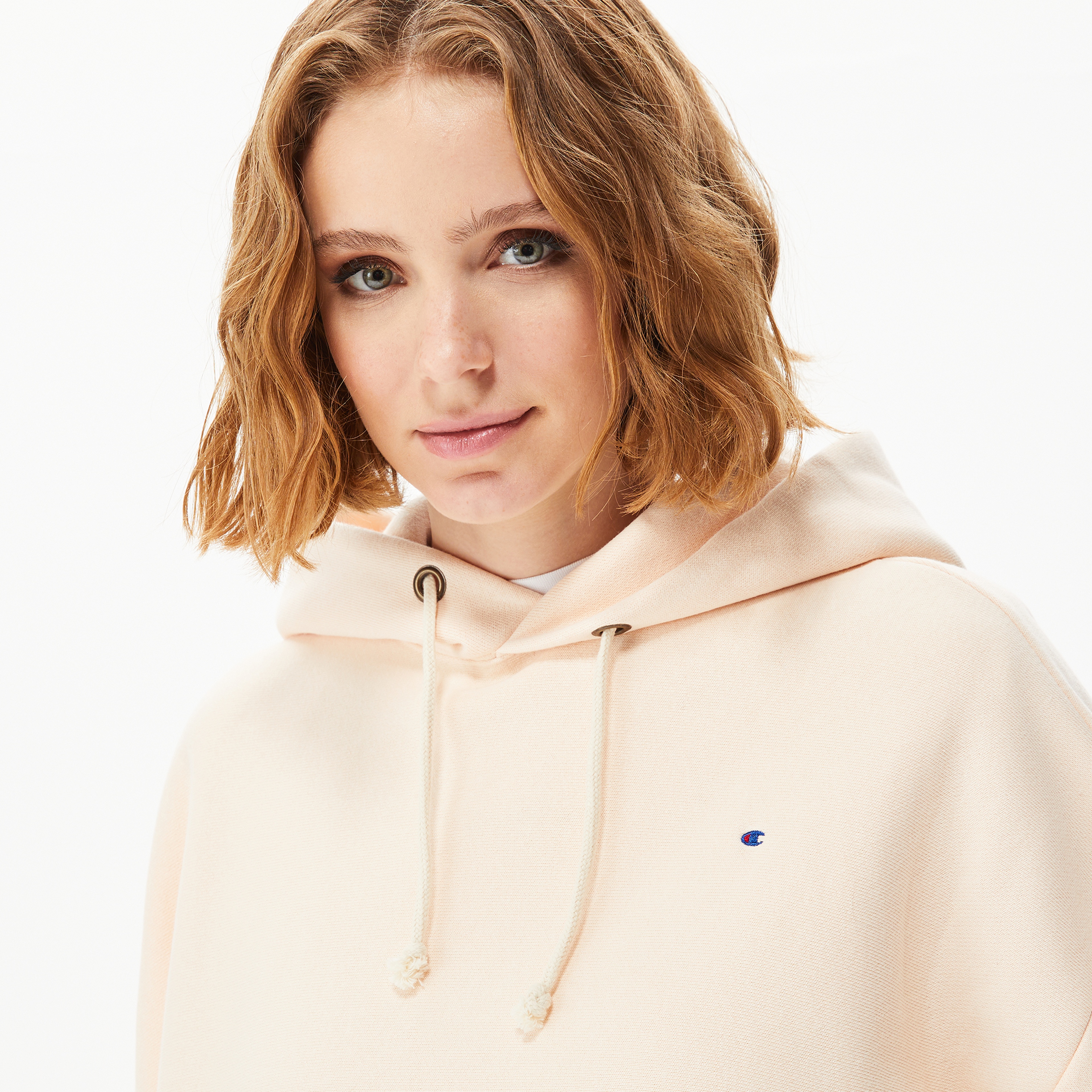 Champion Hooded Kadın Krem Hoodie