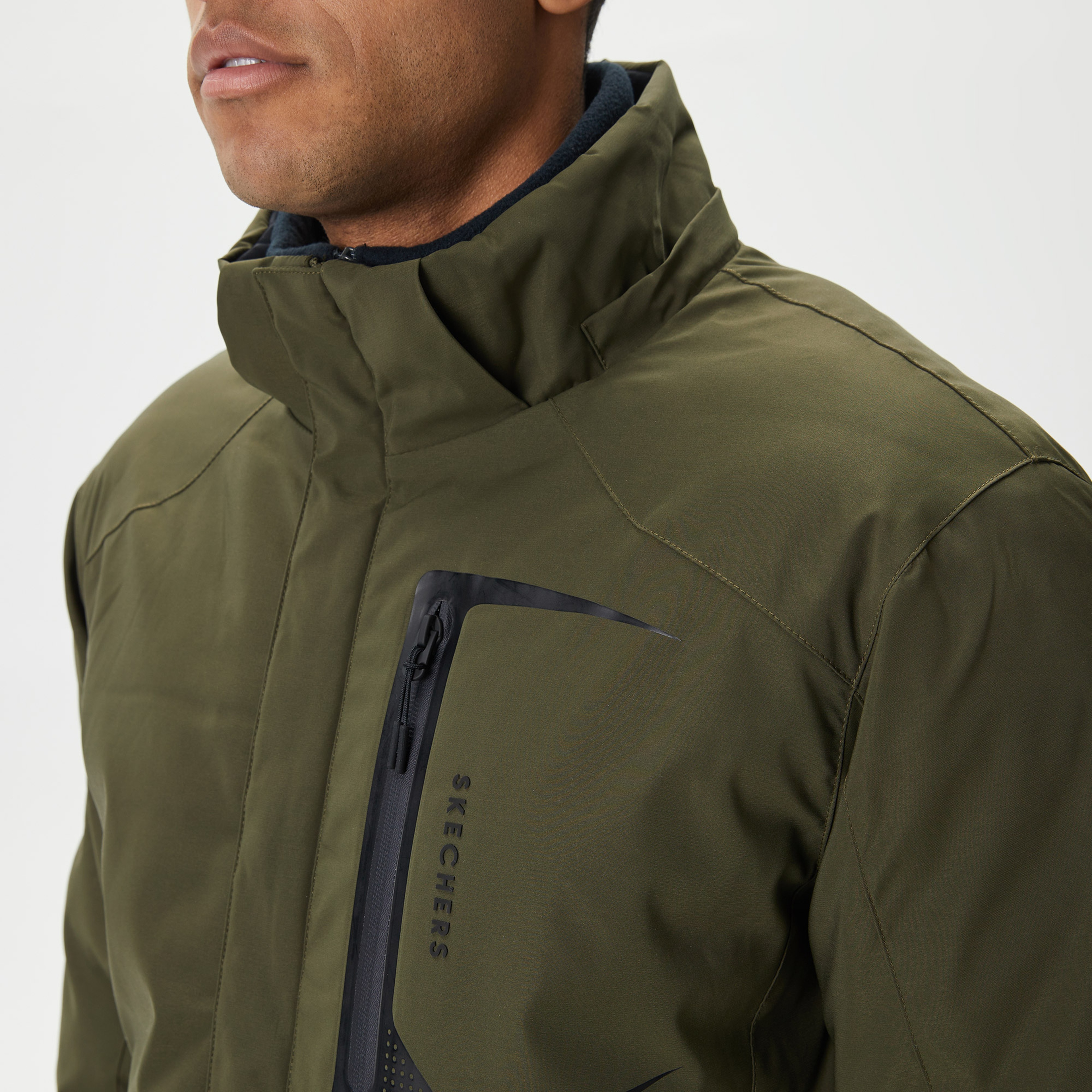 Skechers Outerwear Padded Erkek Haki Mont